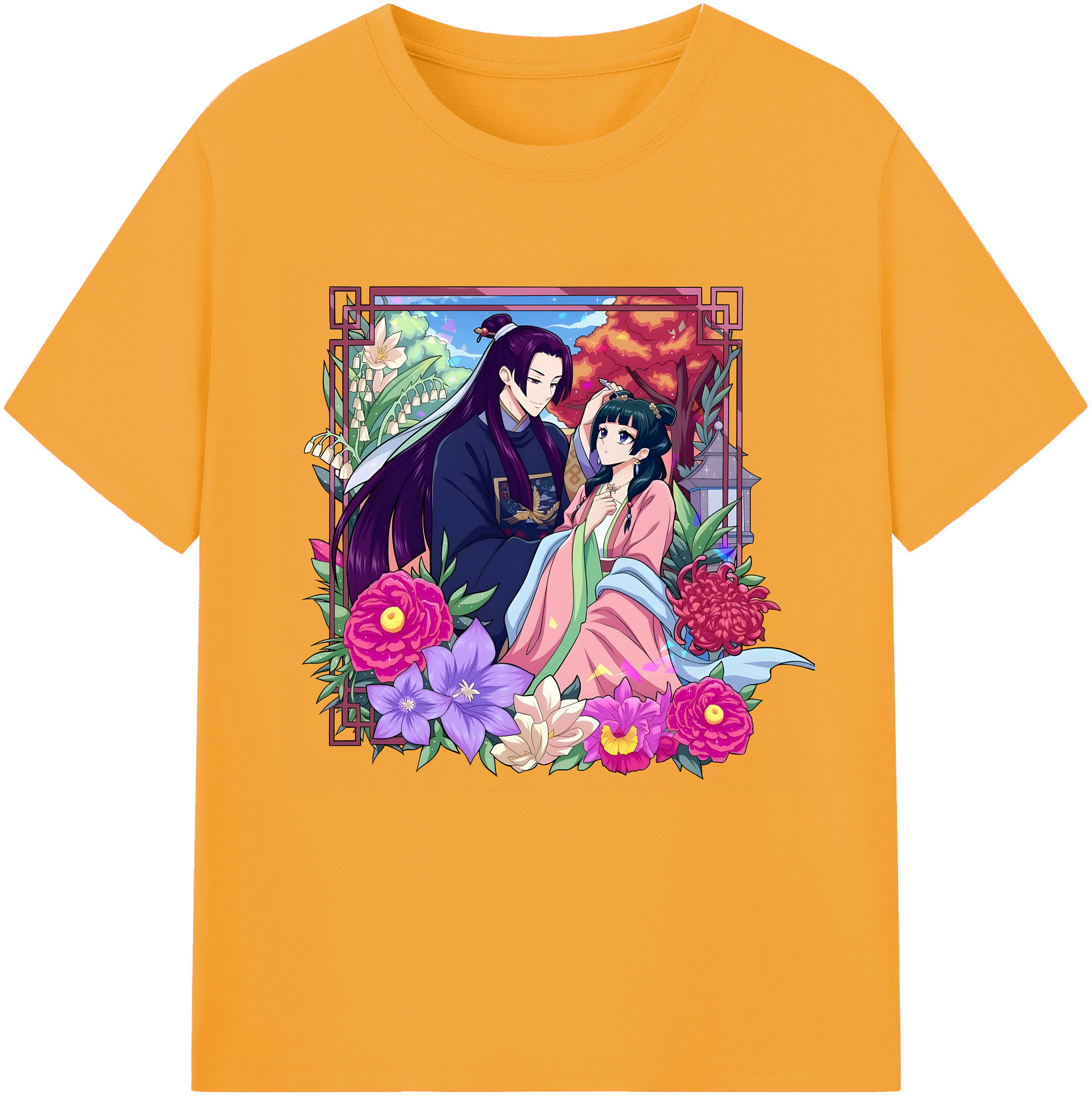 （画像用） 薬屋のひとりごと The Apothecary Diaries レディースカジュアルプリントTシャツ（綿100％）