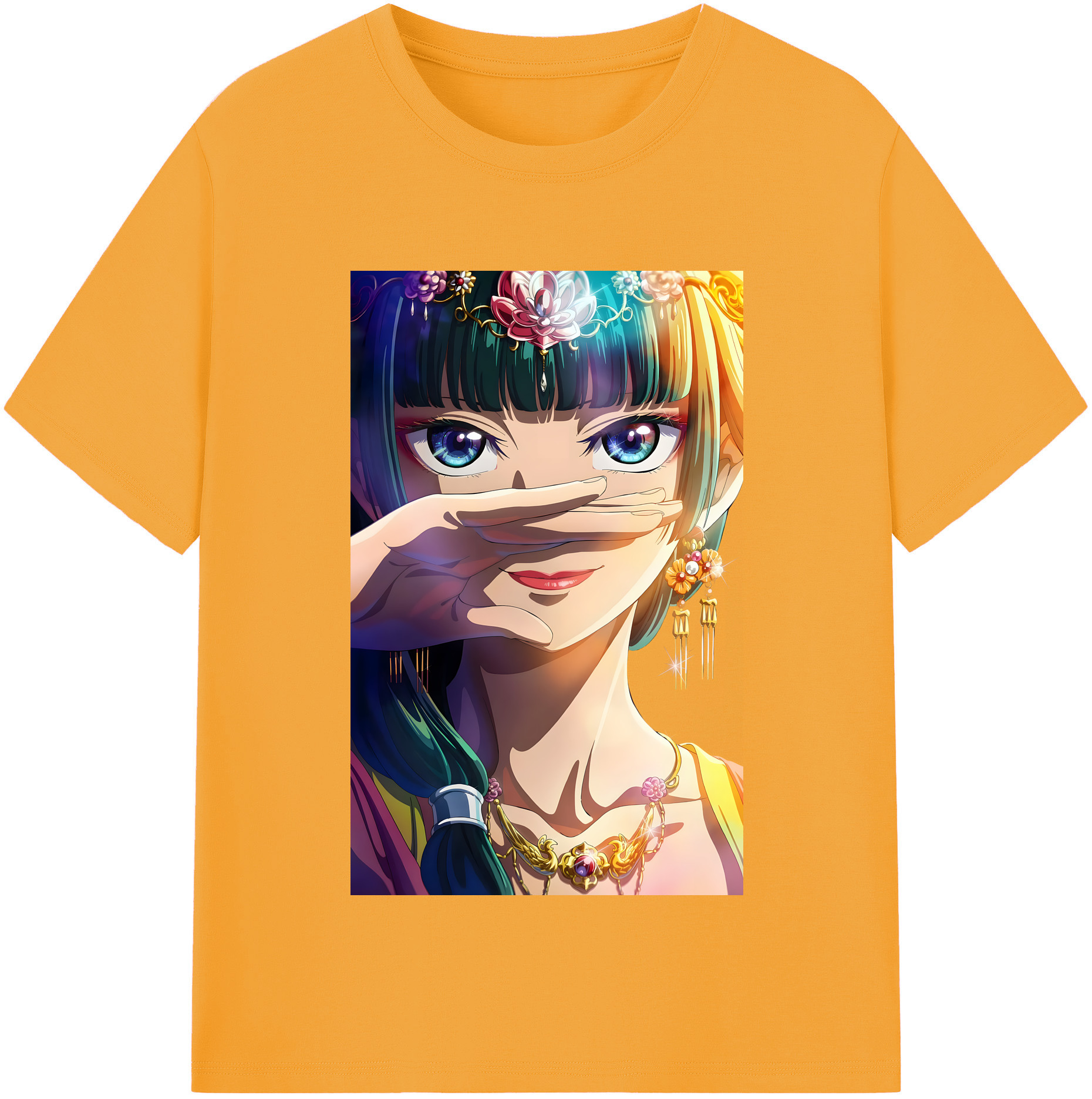 （画像用） 薬屋のひとりごと The Apothecary Diaries レディースカジュアルプリントTシャツ（綿100％）