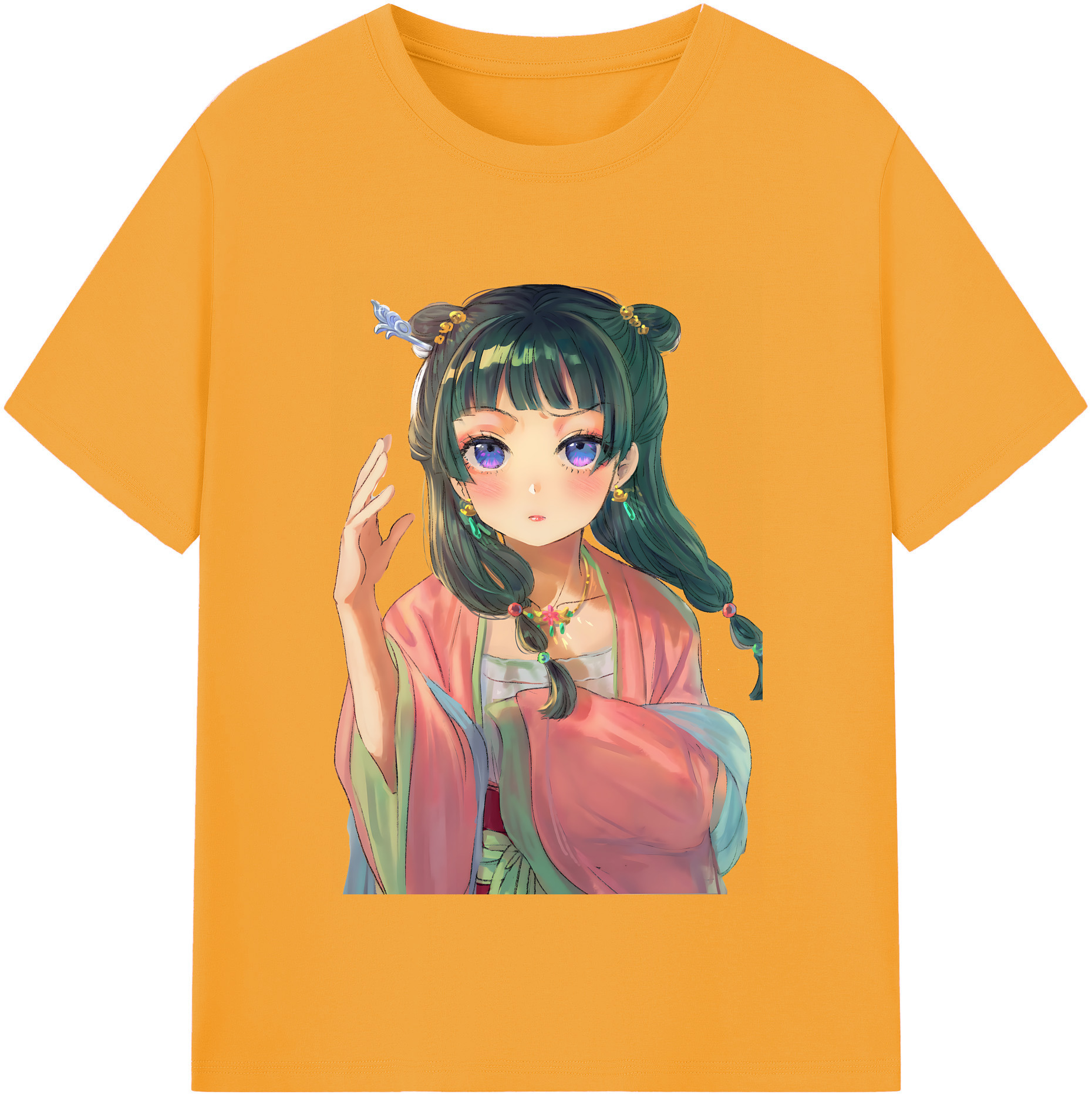 （画像用） 薬屋のひとりごと The Apothecary Diaries レディースカジュアルプリントTシャツ（綿100％）