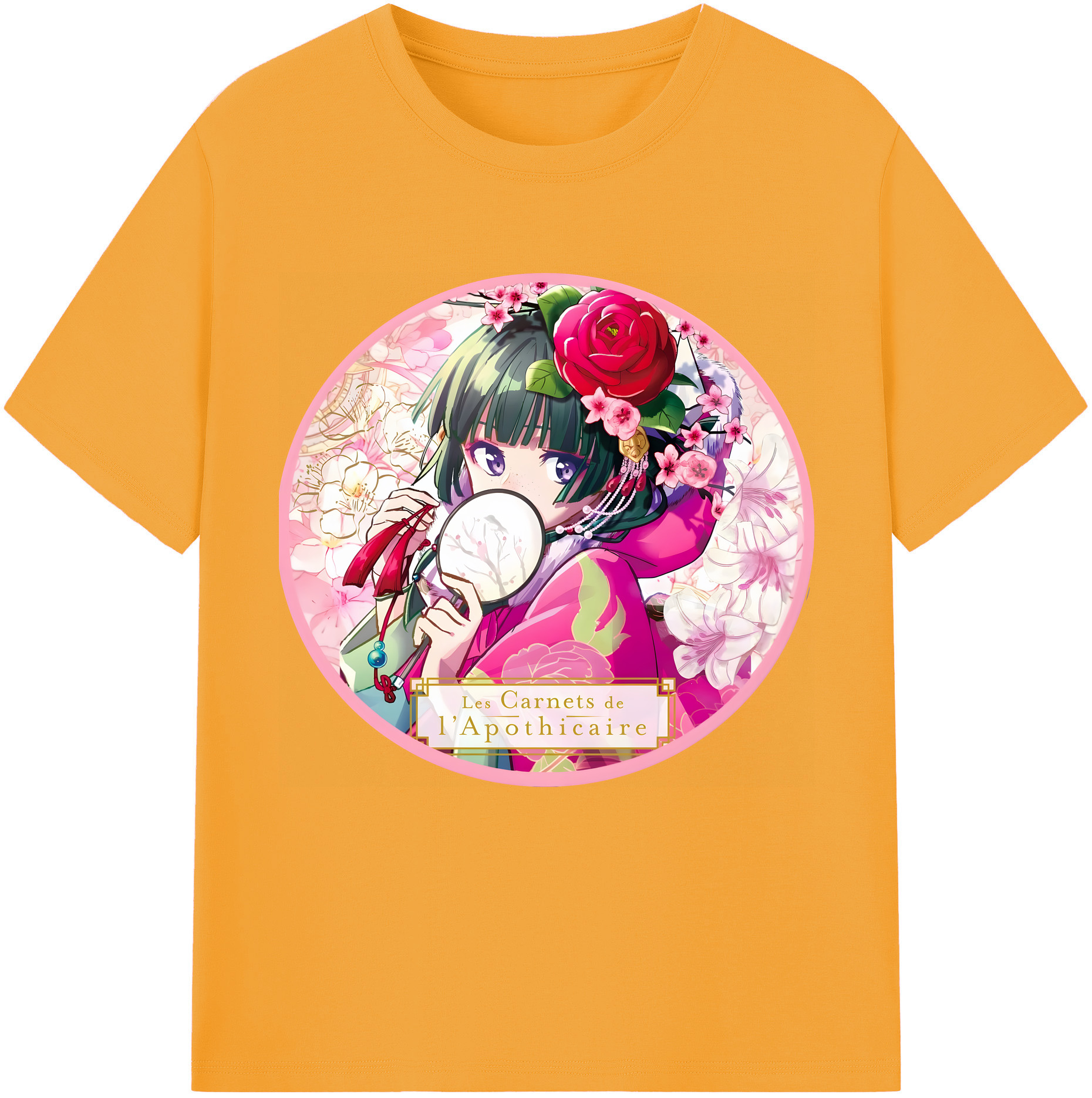 （画像用） 薬屋のひとりごと The Apothecary Diaries レディースカジュアルプリントTシャツ（綿100％）