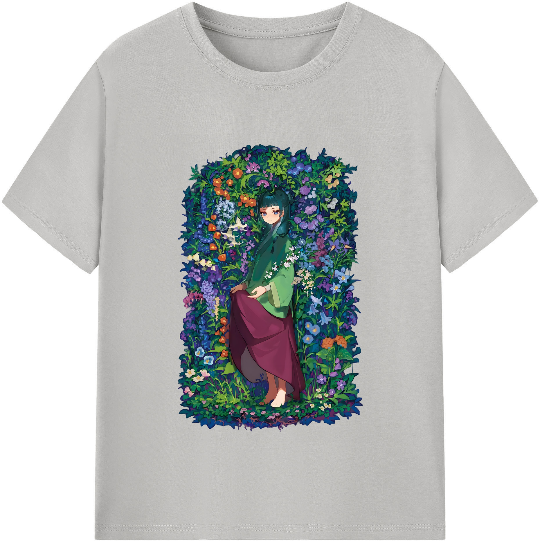 （画像用） 薬屋のひとりごと The Apothecary Diaries レディースカジュアルプリントTシャツ（綿100％）