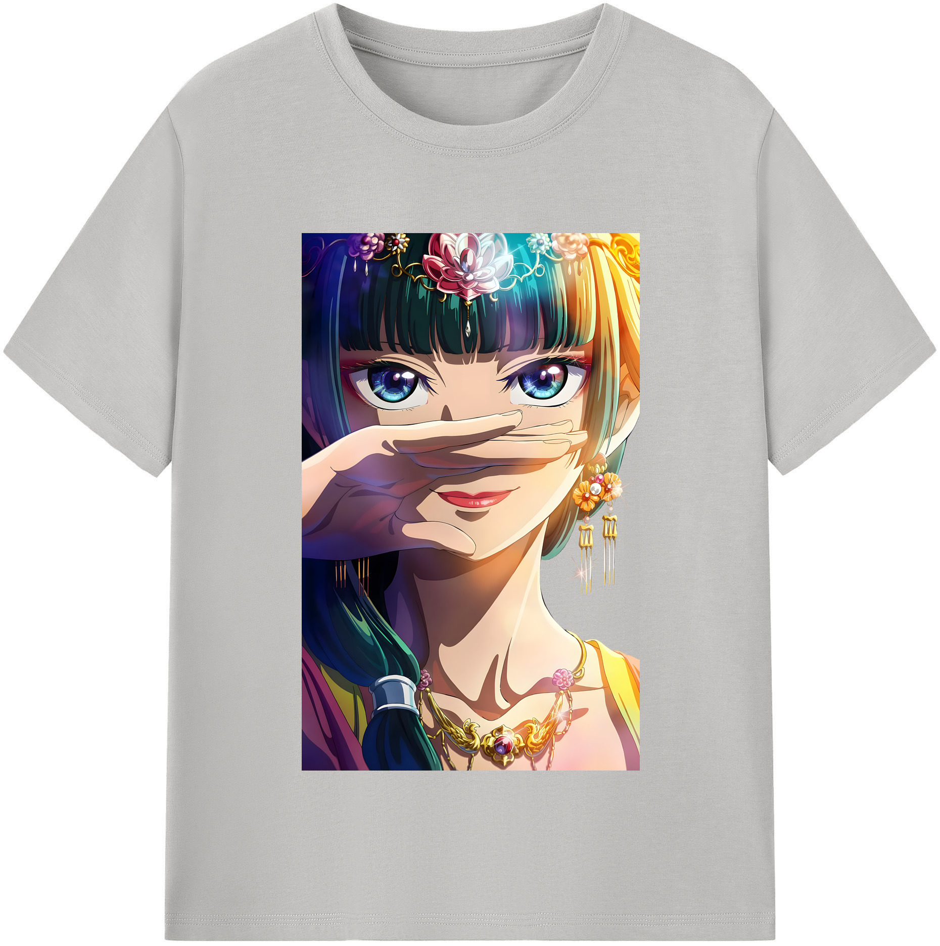 （画像用） 薬屋のひとりごと The Apothecary Diaries レディースカジュアルプリントTシャツ（綿100％）