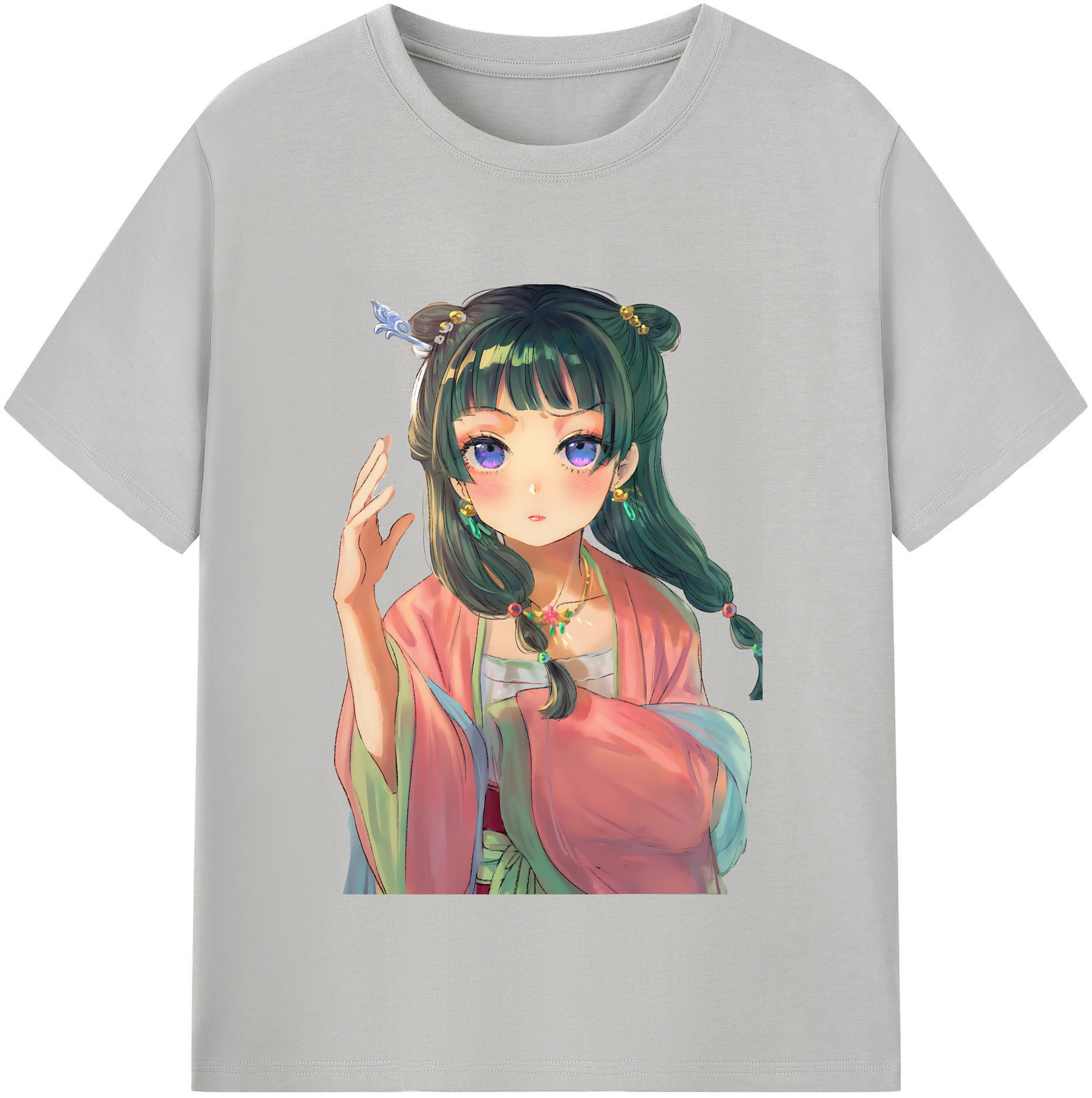 （画像用） 薬屋のひとりごと The Apothecary Diaries レディースカジュアルプリントTシャツ（綿100％）