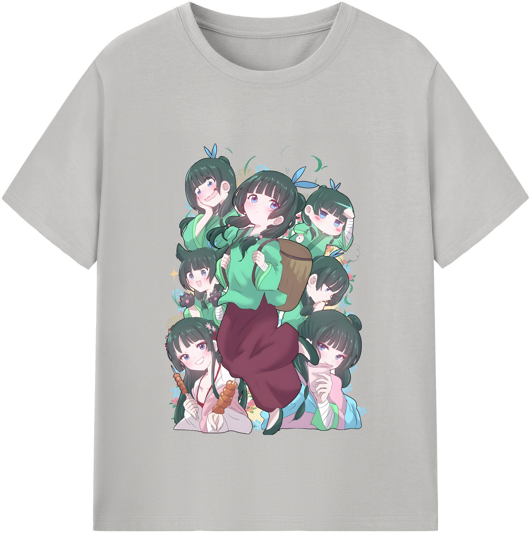 （画像用） 薬屋のひとりごと The Apothecary Diaries レディースカジュアルプリントTシャツ（綿100％）