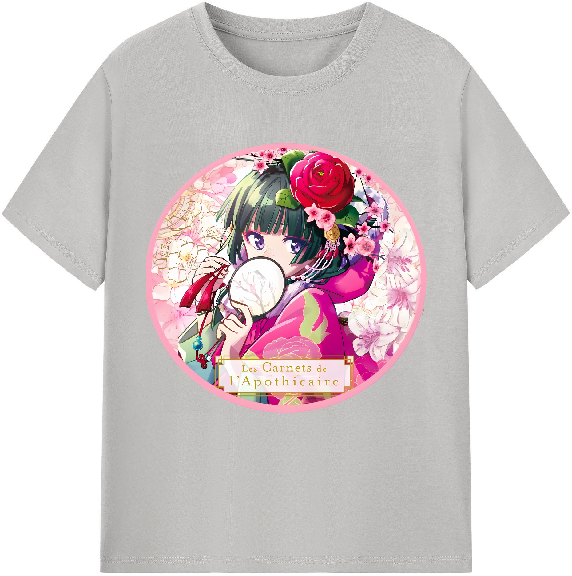 （画像用） 薬屋のひとりごと The Apothecary Diaries レディースカジュアルプリントTシャツ（綿100％）