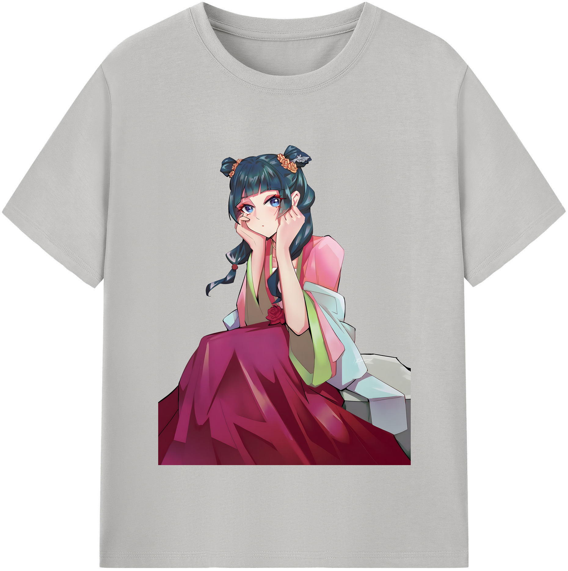 （画像用） 薬屋のひとりごと The Apothecary Diaries レディースカジュアルプリントTシャツ（綿100％）