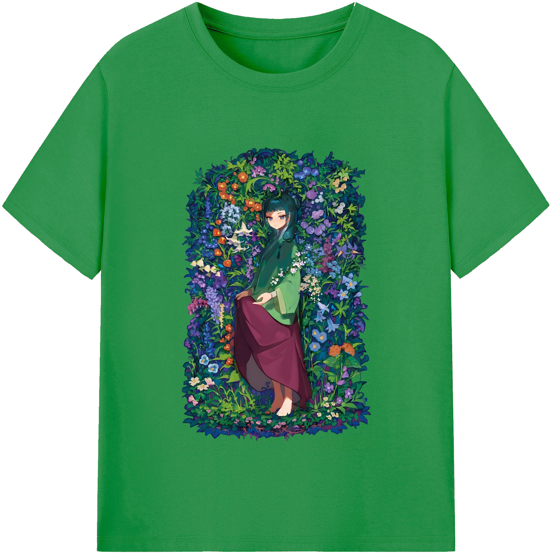 （画像用） 薬屋のひとりごと The Apothecary Diaries レディースカジュアルプリントTシャツ（綿100％）