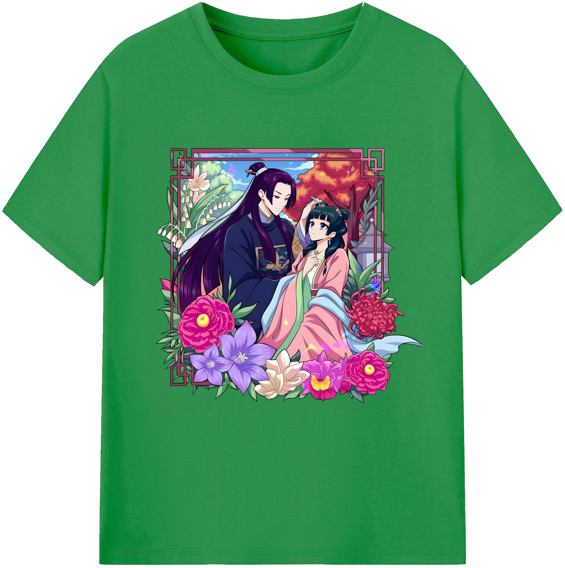 （画像用） 薬屋のひとりごと The Apothecary Diaries レディースカジュアルプリントTシャツ（綿100％）