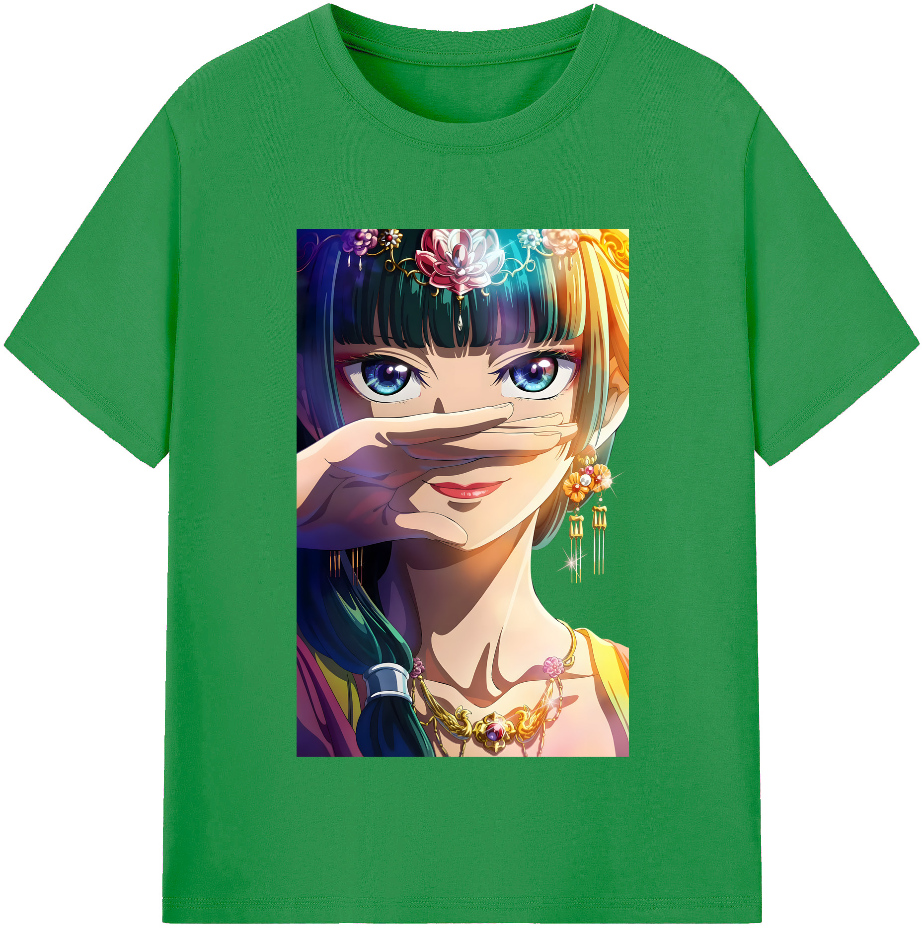 （画像用） 薬屋のひとりごと The Apothecary Diaries レディースカジュアルプリントTシャツ（綿100％）