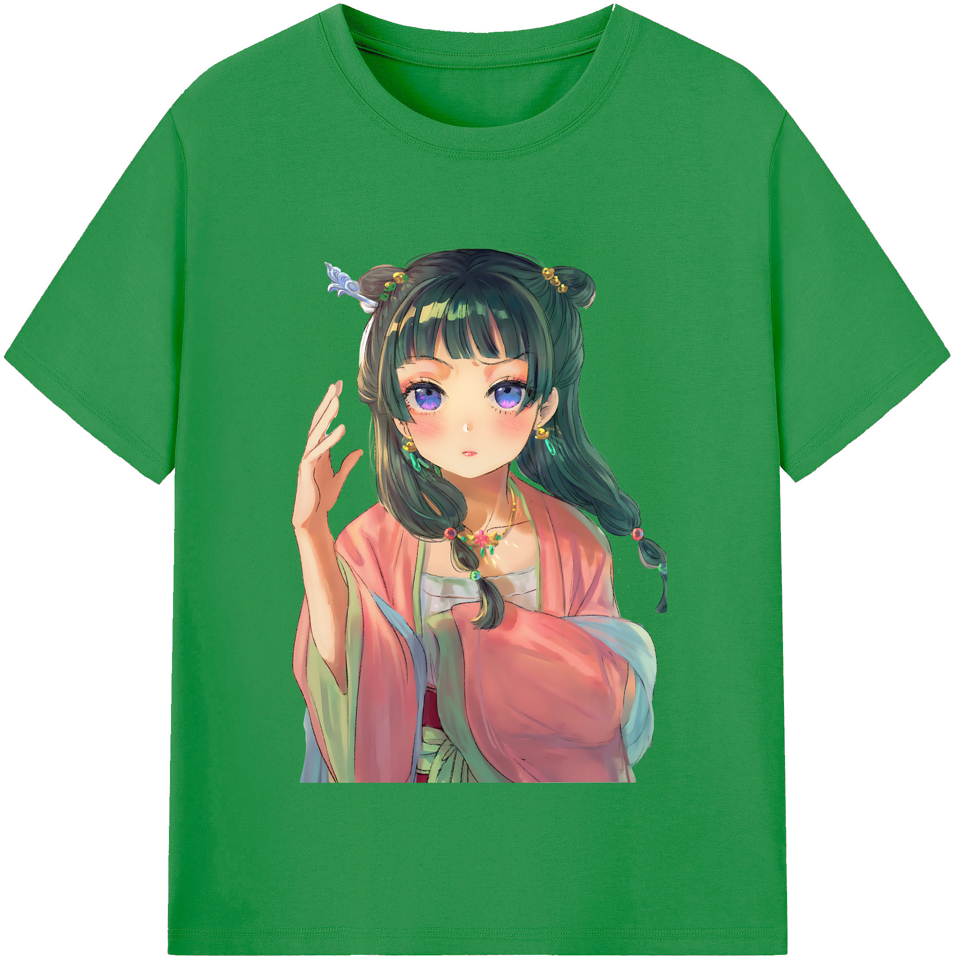 （画像用） 薬屋のひとりごと The Apothecary Diaries レディースカジュアルプリントTシャツ（綿100％）