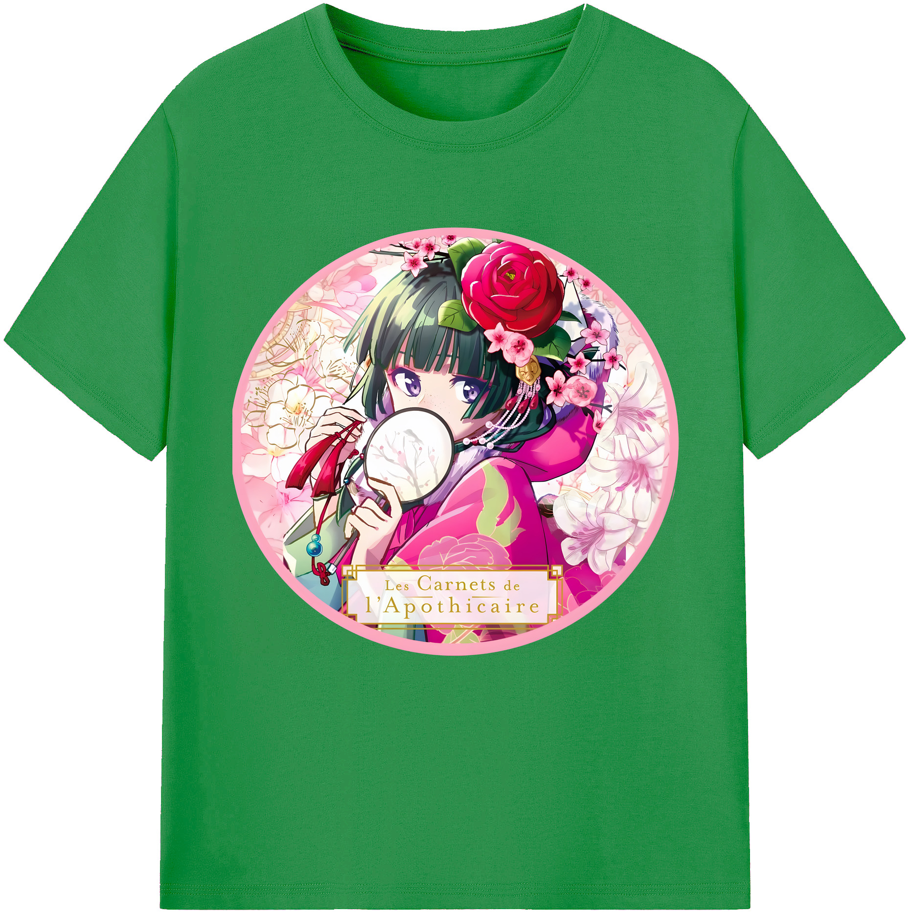 （画像用） 薬屋のひとりごと The Apothecary Diaries レディースカジュアルプリントTシャツ（綿100％）