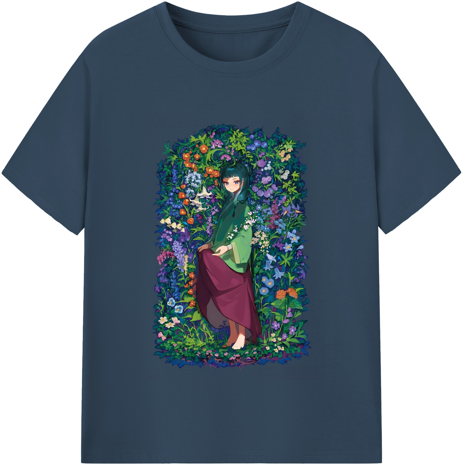 （画像用） 薬屋のひとりごと The Apothecary Diaries レディースカジュアルプリントTシャツ（綿100％）