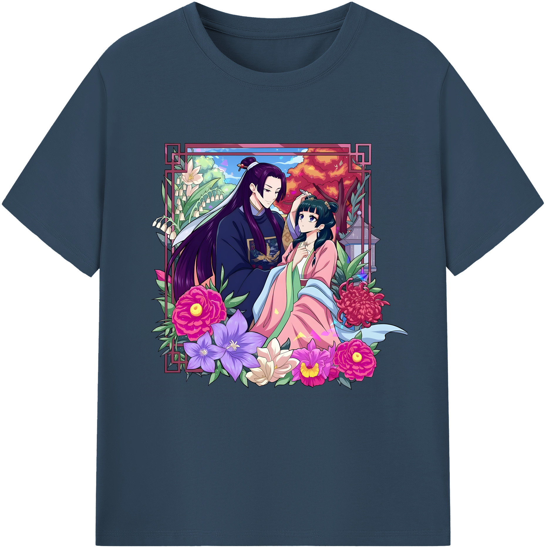 （画像用） 薬屋のひとりごと The Apothecary Diaries レディースカジュアルプリントTシャツ（綿100％）