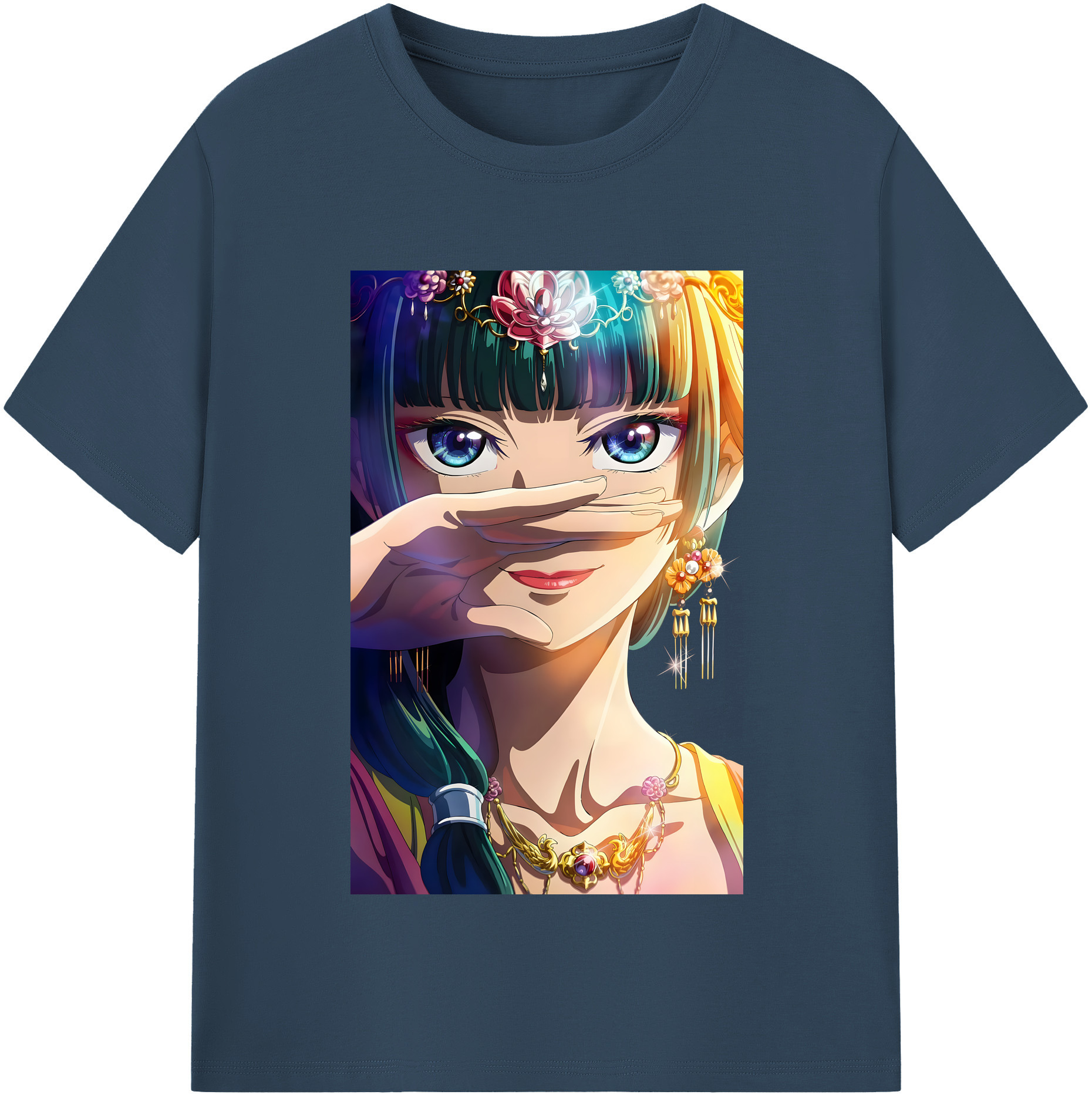 （画像用） 薬屋のひとりごと The Apothecary Diaries レディースカジュアルプリントTシャツ（綿100％）