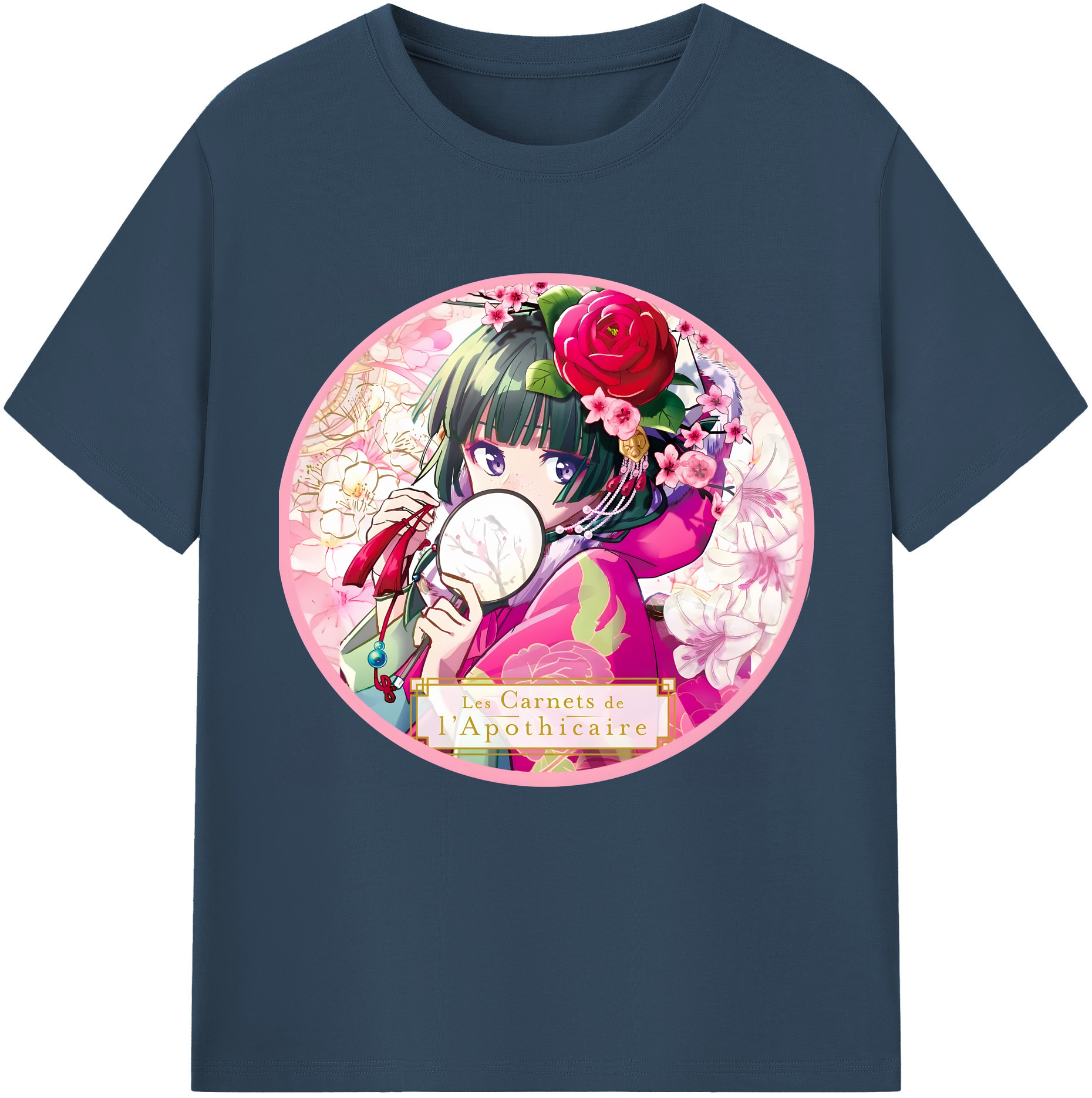 （画像用） 薬屋のひとりごと The Apothecary Diaries レディースカジュアルプリントTシャツ（綿100％）