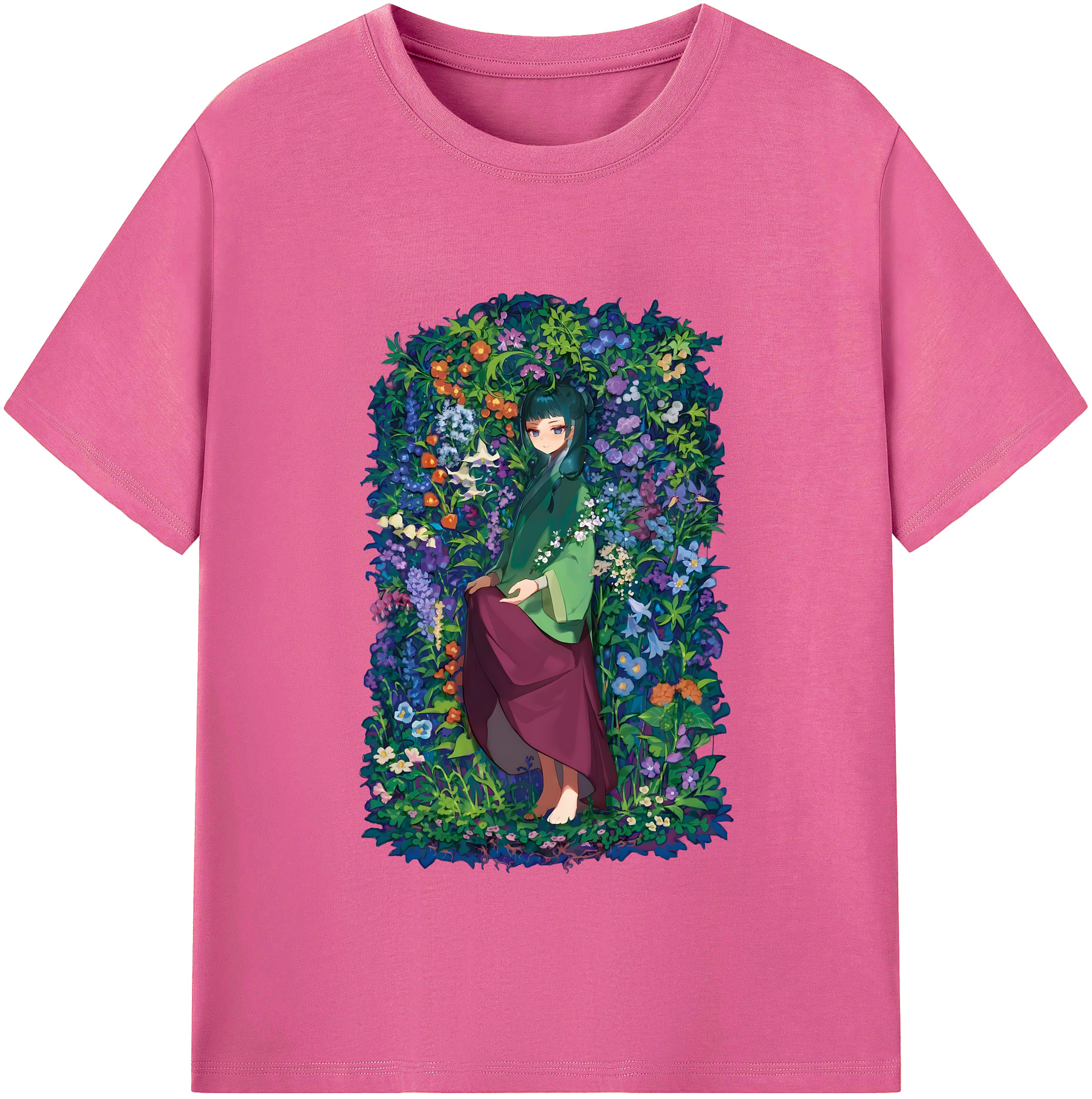 （画像用） 薬屋のひとりごと The Apothecary Diaries レディースカジュアルプリントTシャツ（綿100％）