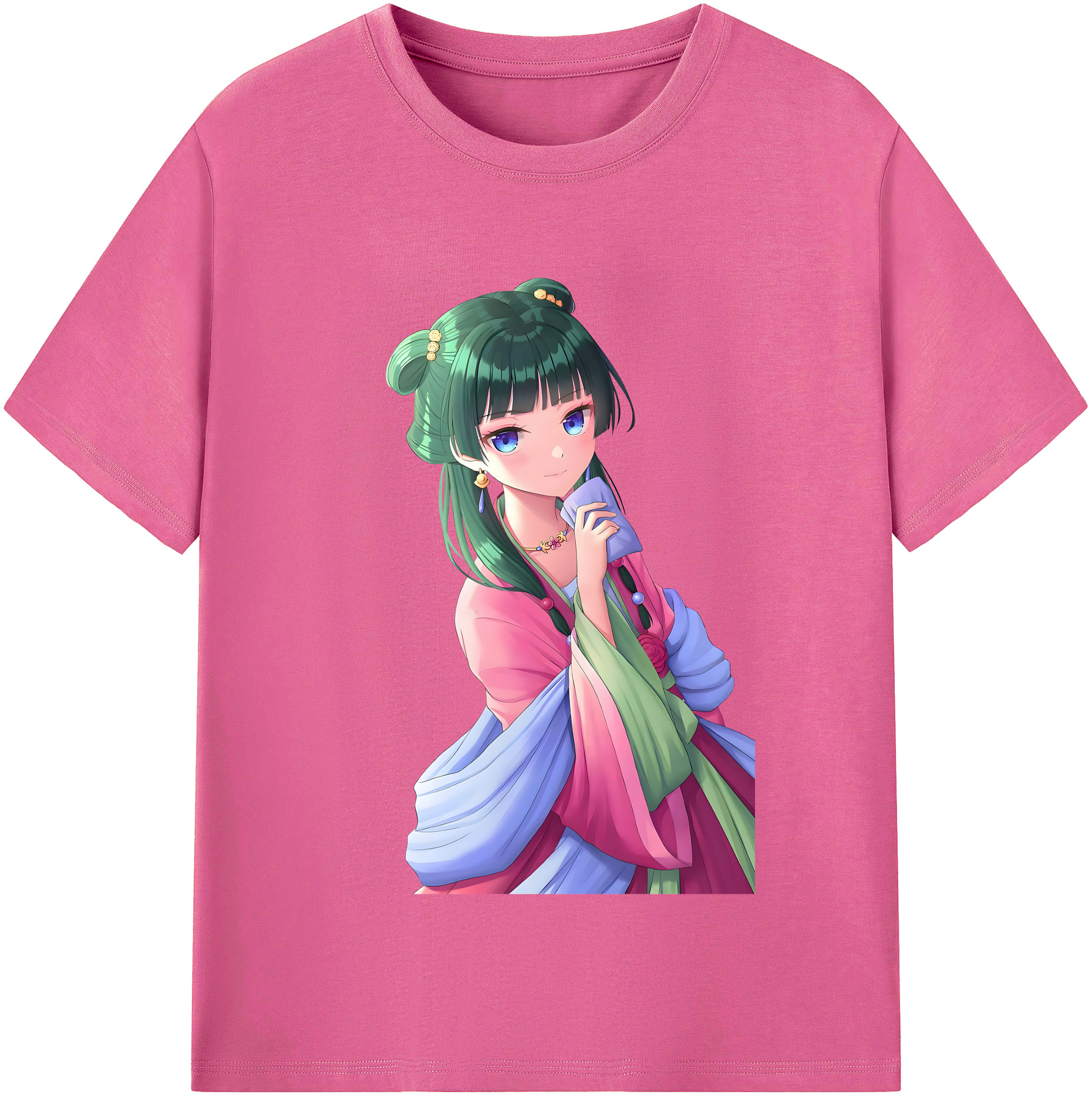 （画像用） 薬屋のひとりごと The Apothecary Diaries レディースカジュアルプリントTシャツ（綿100％）