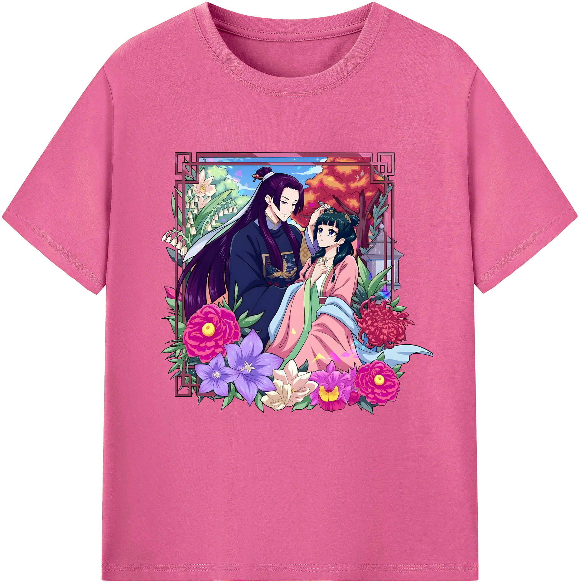 （画像用） 薬屋のひとりごと The Apothecary Diaries レディースカジュアルプリントTシャツ（綿100％）