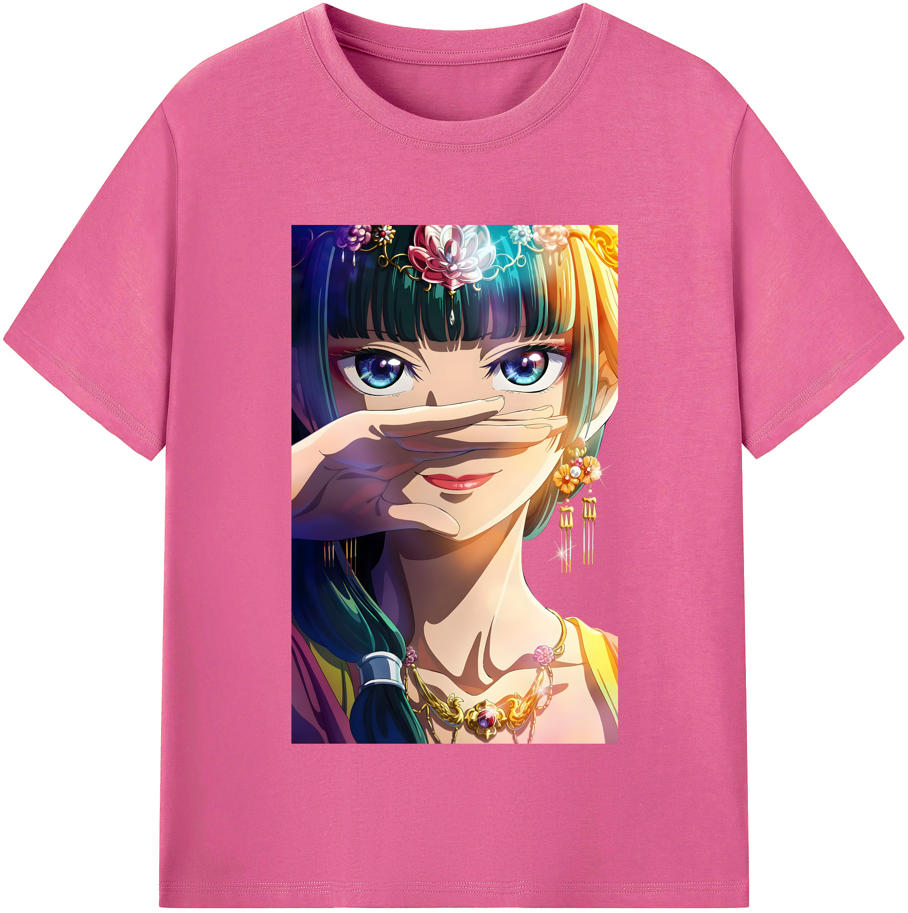（画像用） 薬屋のひとりごと The Apothecary Diaries レディースカジュアルプリントTシャツ（綿100％）