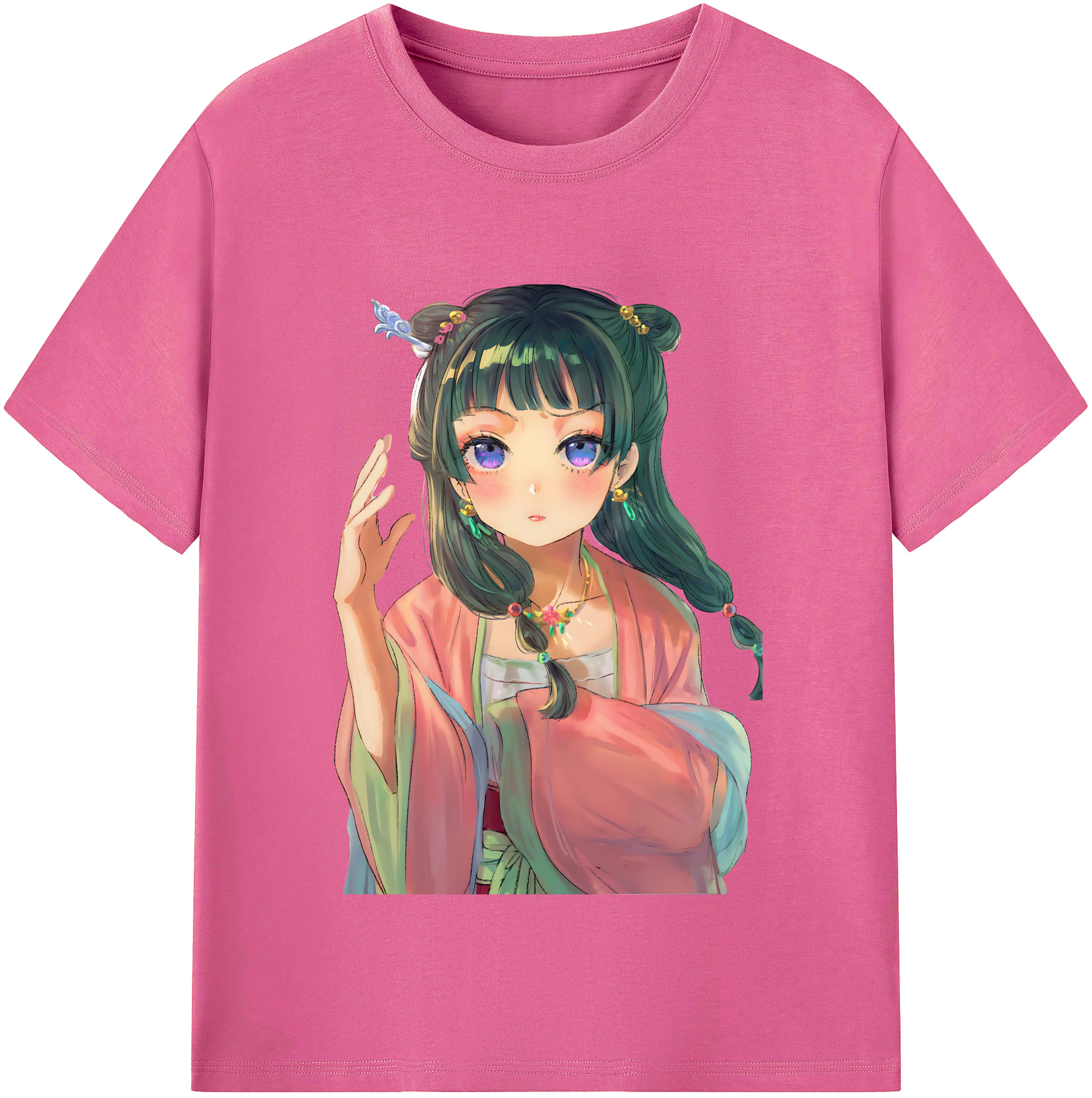 （画像用） 薬屋のひとりごと The Apothecary Diaries レディースカジュアルプリントTシャツ（綿100％）