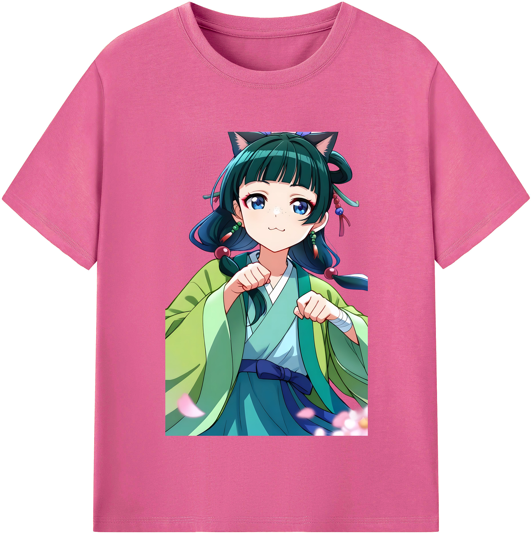 （画像用） 薬屋のひとりごと The Apothecary Diaries レディースカジュアルプリントTシャツ（綿100％）