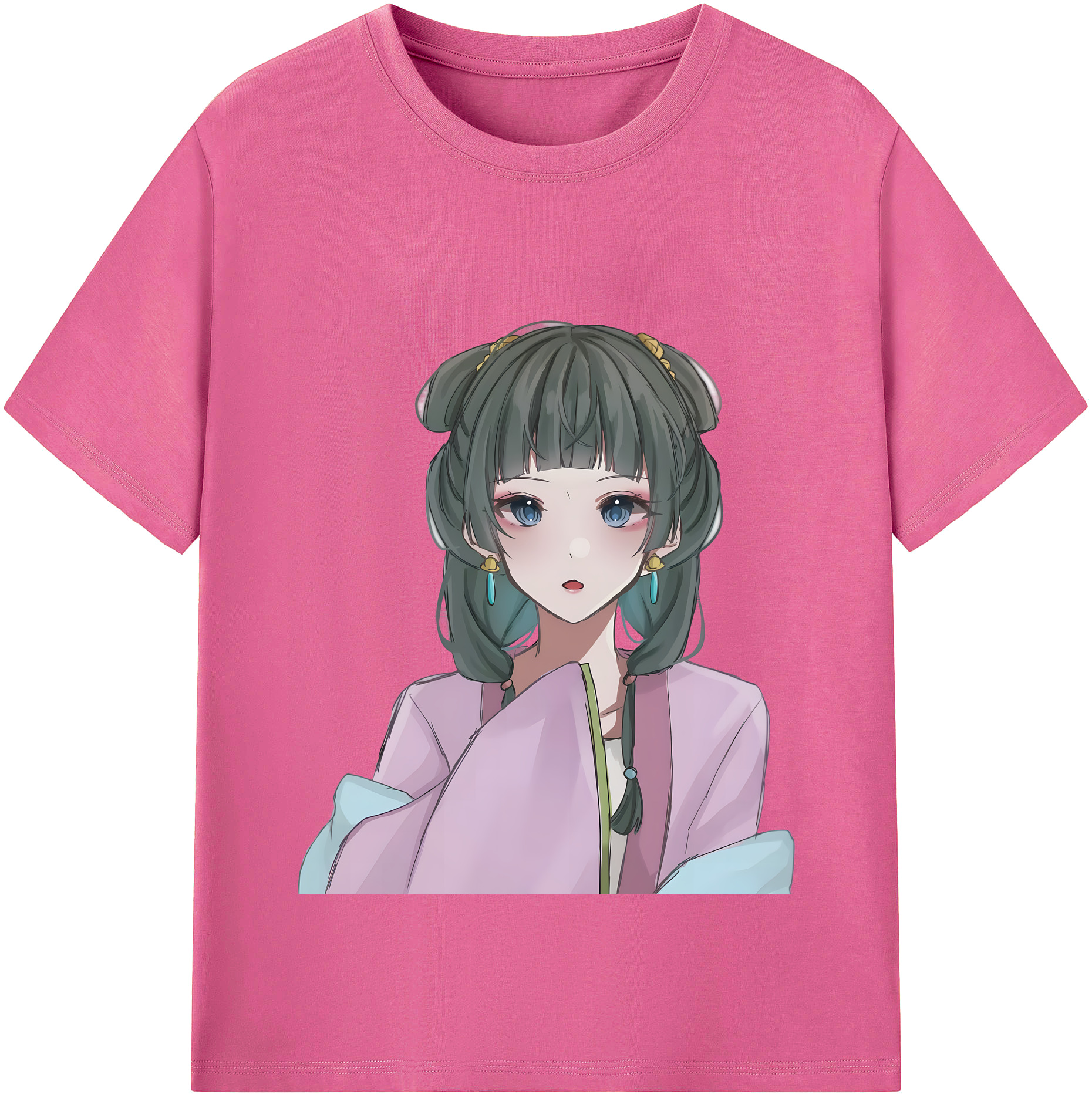 （画像用） 薬屋のひとりごと The Apothecary Diaries レディースカジュアルプリントTシャツ（綿100％）