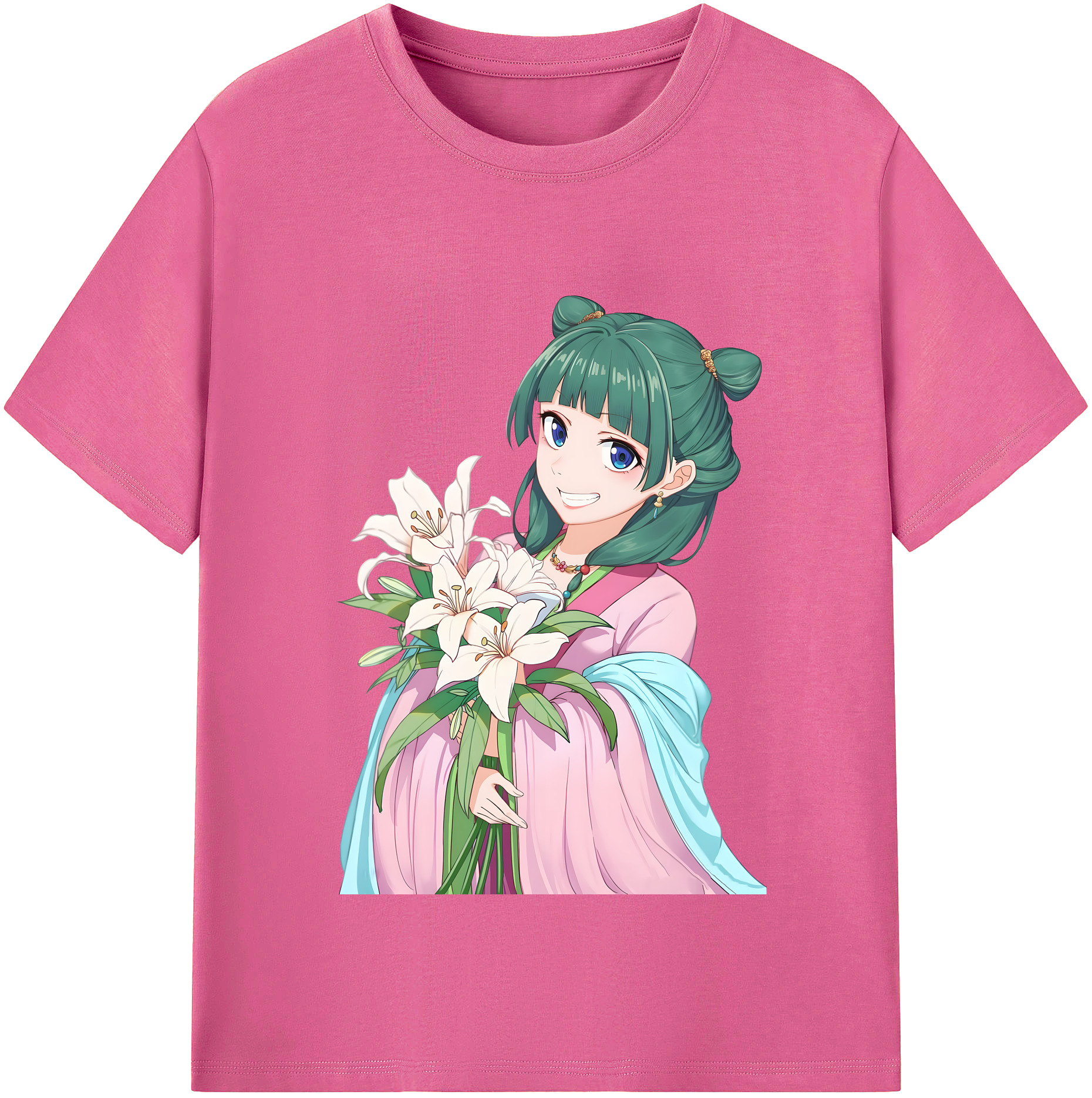 （画像用） 薬屋のひとりごと The Apothecary Diaries レディースカジュアルプリントTシャツ（綿100％）