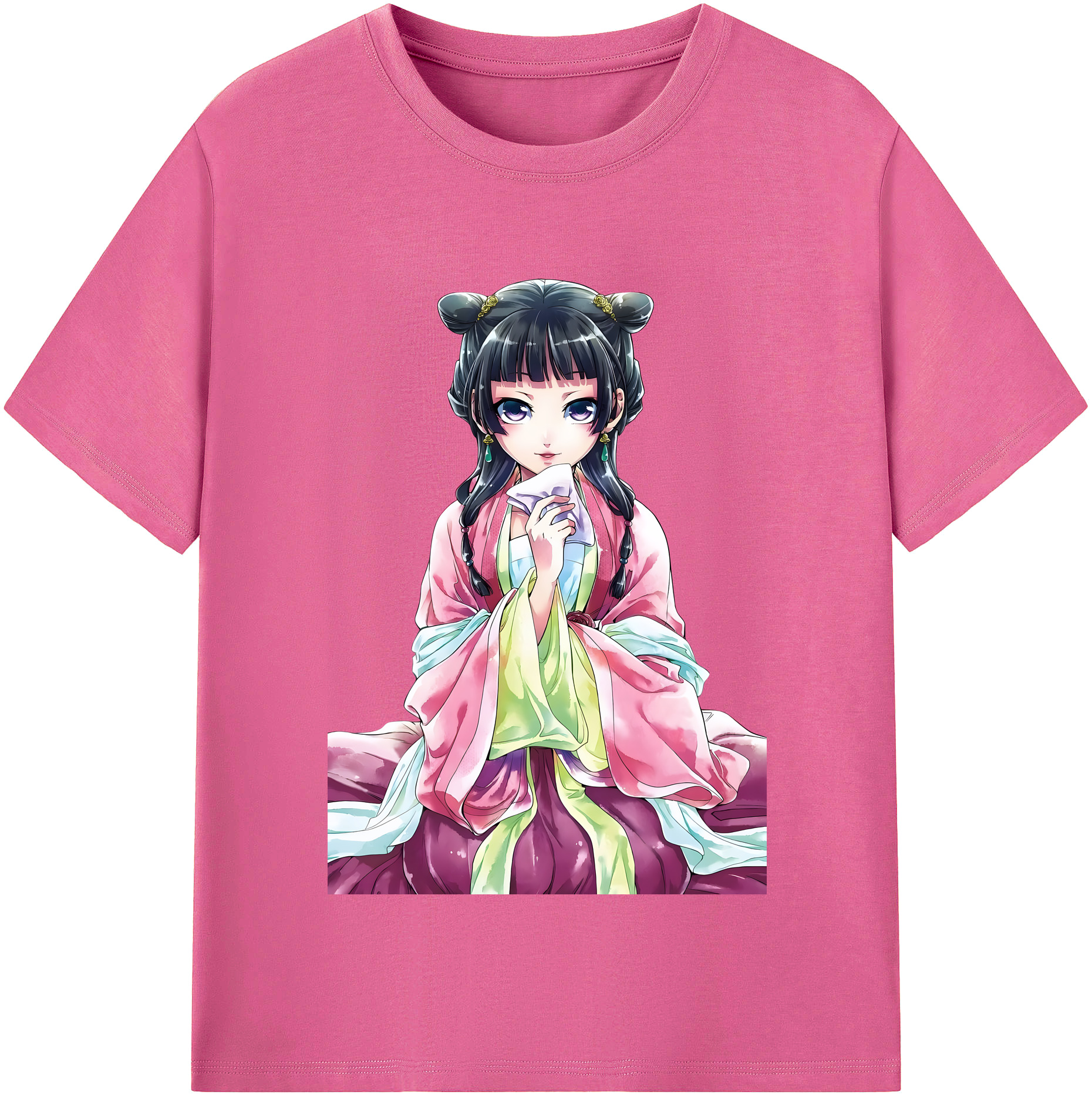 （画像用） 薬屋のひとりごと The Apothecary Diaries レディースカジュアルプリントTシャツ（綿100％）