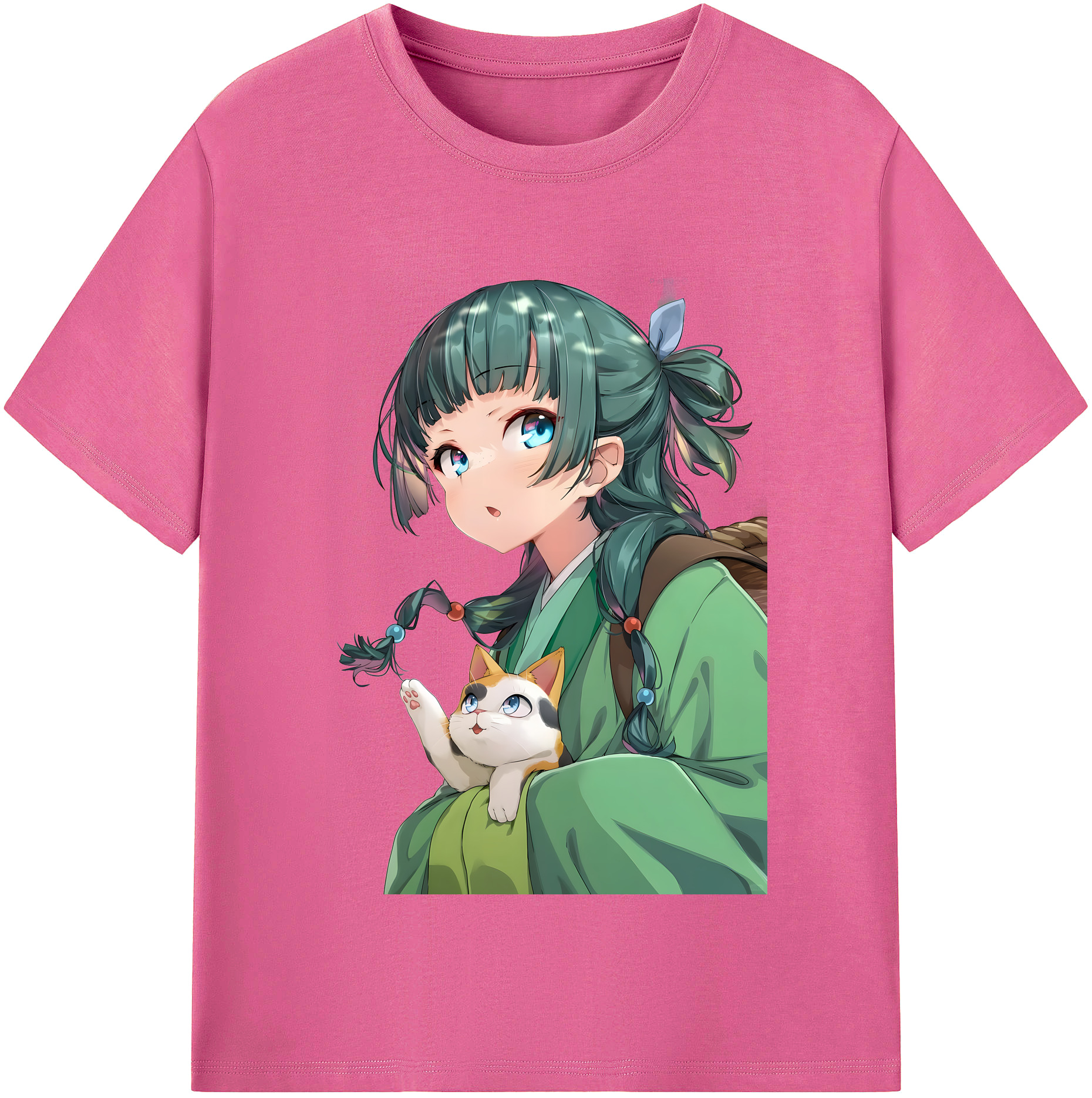 （画像用） 薬屋のひとりごと The Apothecary Diaries レディースカジュアルプリントTシャツ（綿100％）