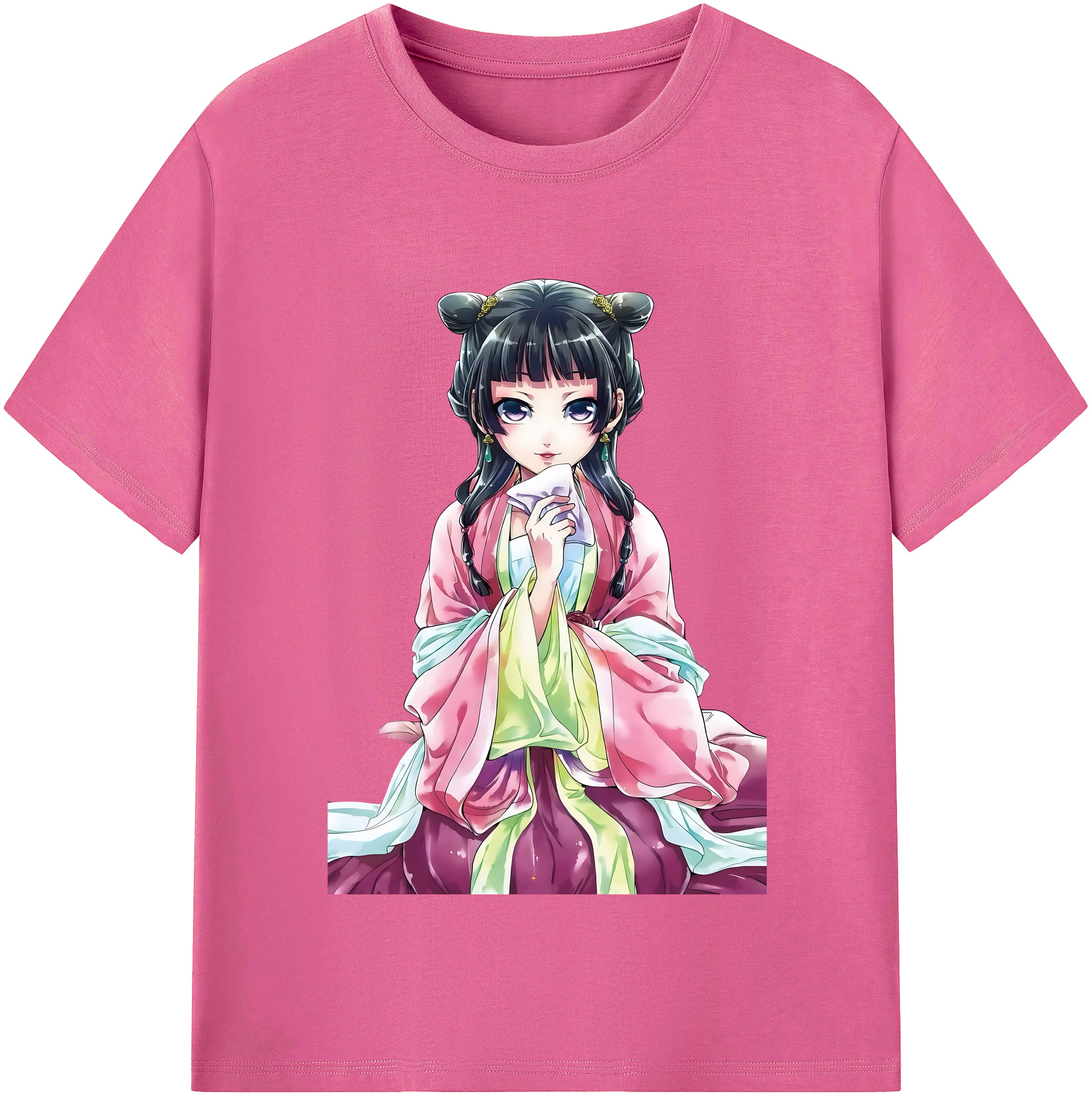 （画像用） 薬屋のひとりごと The Apothecary Diaries レディースカジュアルプリントTシャツ（綿100％）
