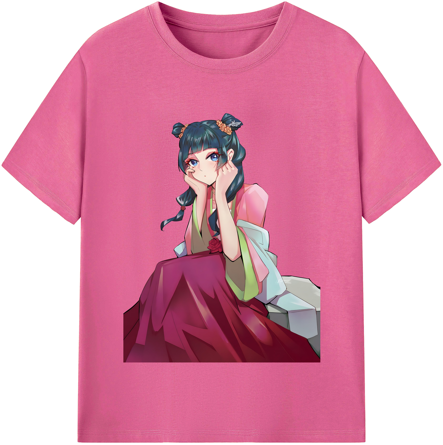 （画像用） 薬屋のひとりごと The Apothecary Diaries レディースカジュアルプリントTシャツ（綿100％）