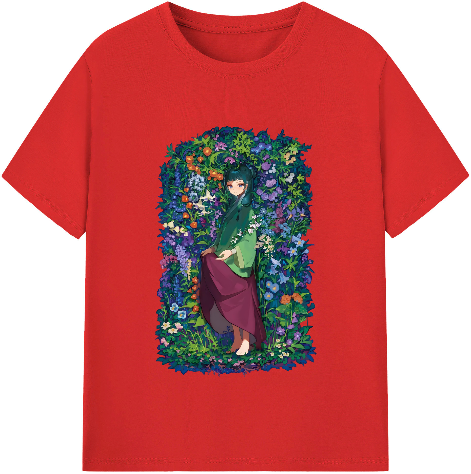 （画像用） 薬屋のひとりごと The Apothecary Diaries レディースカジュアルプリントTシャツ（綿100％）