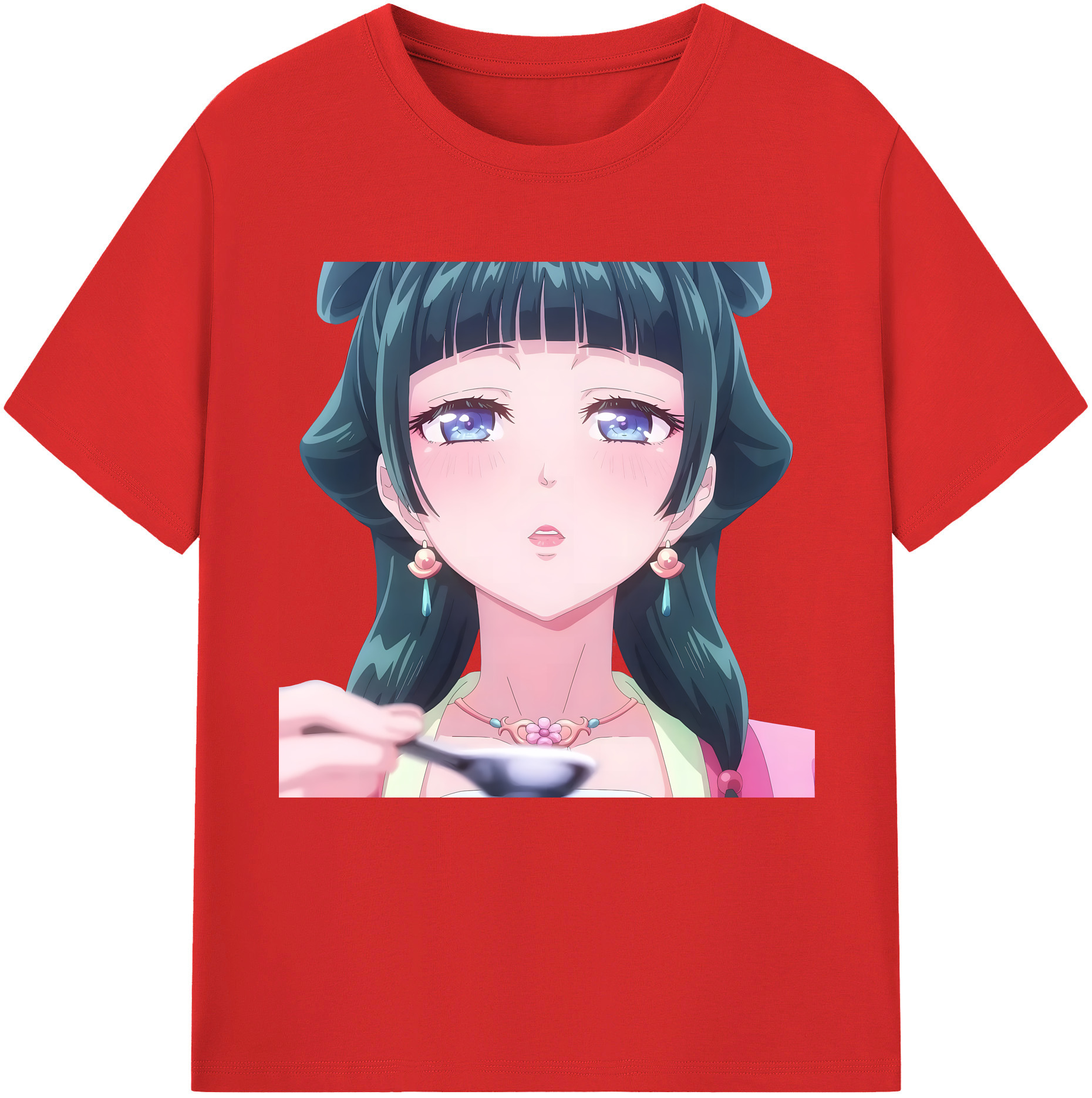 （画像用） 薬屋のひとりごと The Apothecary Diaries レディースカジュアルプリントTシャツ（綿100％）