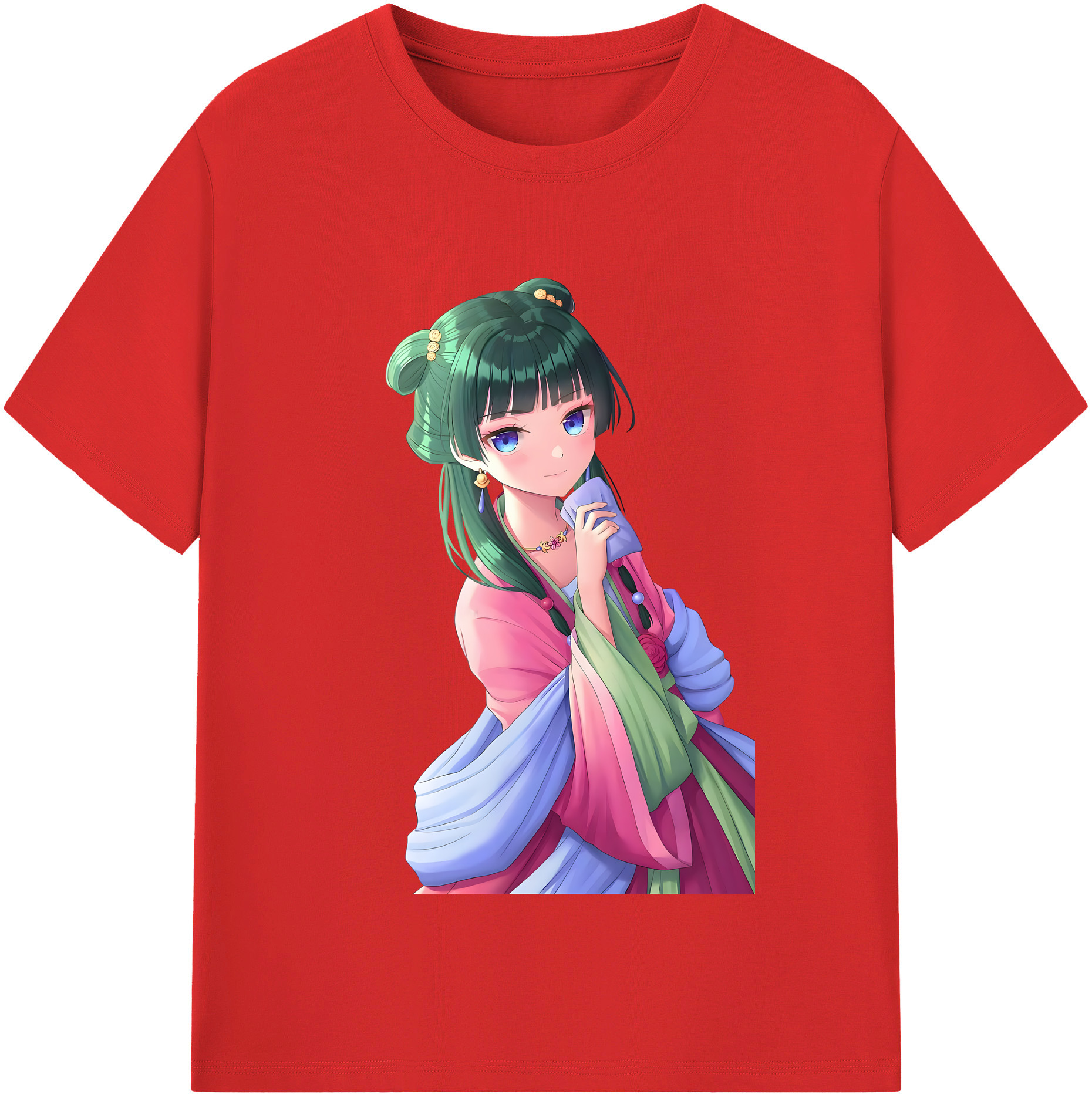 （画像用） 薬屋のひとりごと The Apothecary Diaries レディースカジュアルプリントTシャツ（綿100％）