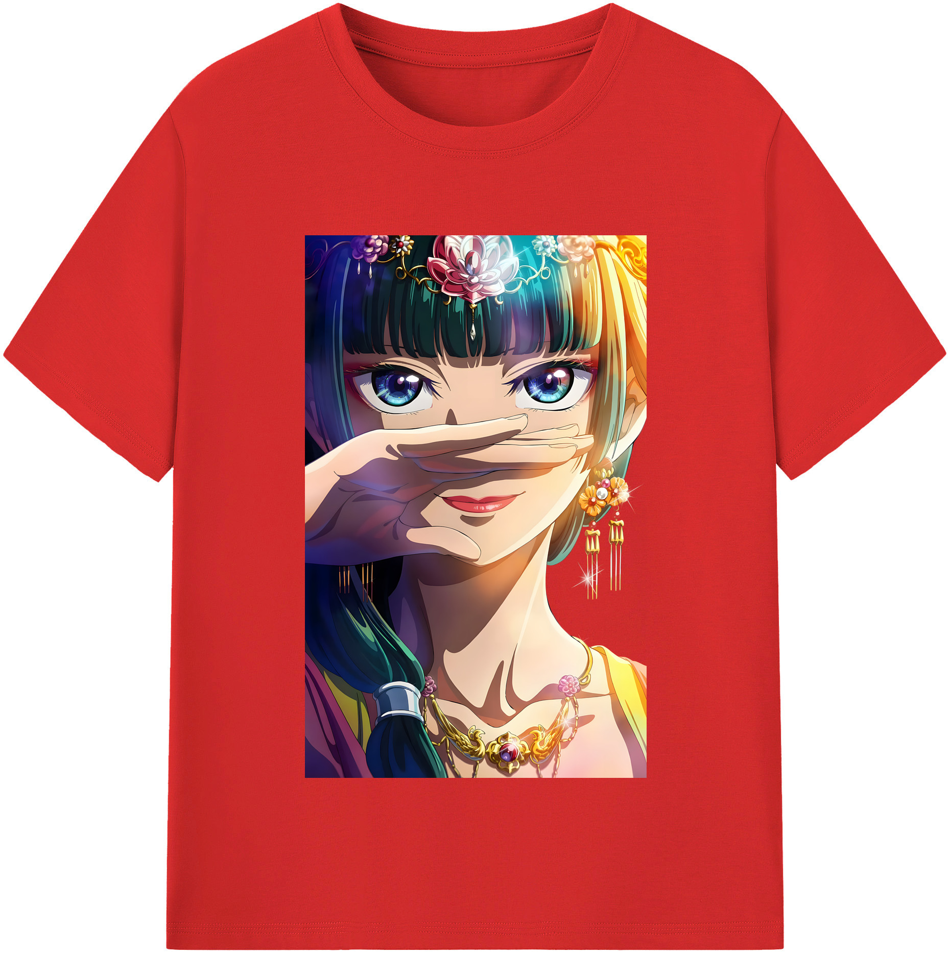 （画像用） 薬屋のひとりごと The Apothecary Diaries レディースカジュアルプリントTシャツ（綿100％）