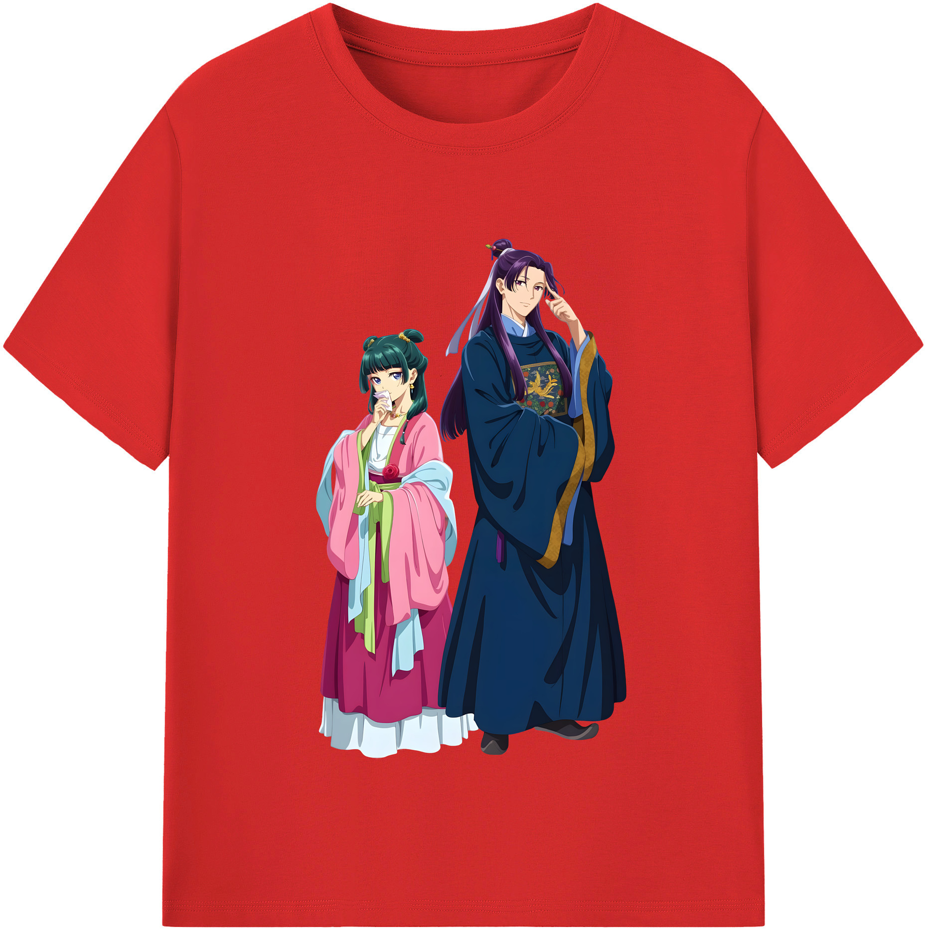 （画像用） 薬屋のひとりごと The Apothecary Diaries レディースカジュアルプリントTシャツ（綿100％）