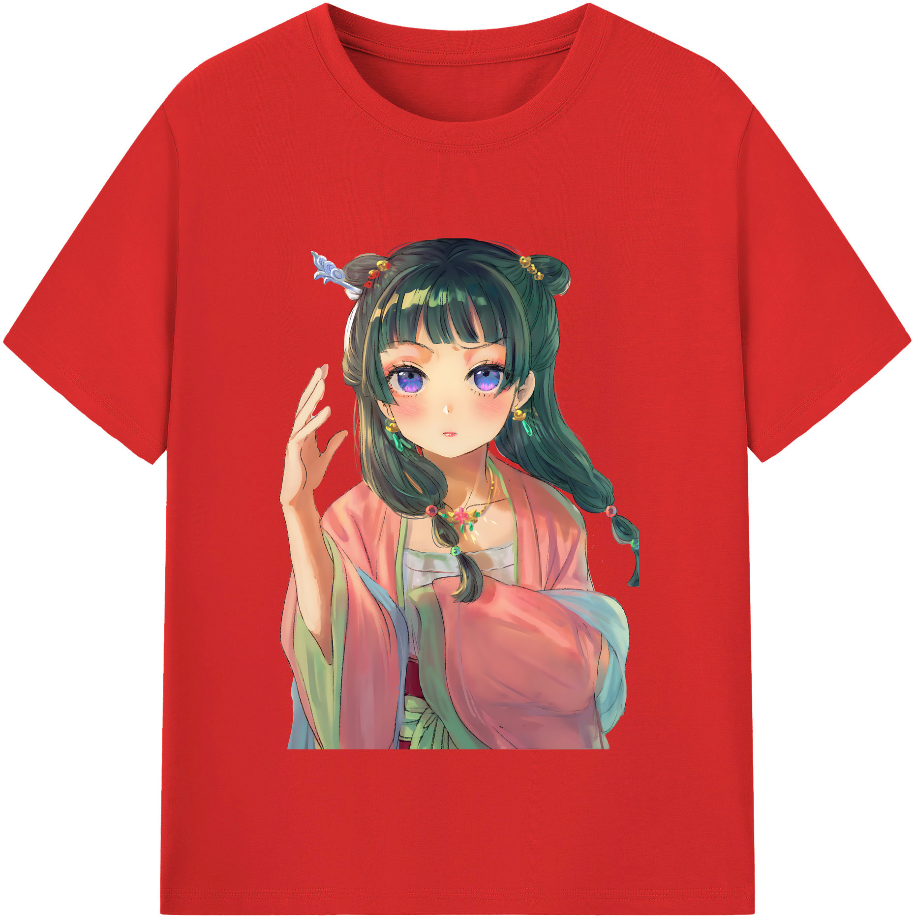 （画像用） 薬屋のひとりごと The Apothecary Diaries レディースカジュアルプリントTシャツ（綿100％）