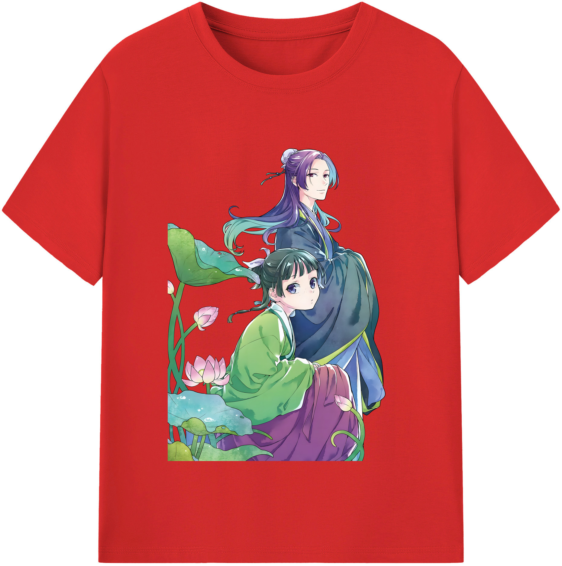 （画像用） 薬屋のひとりごと The Apothecary Diaries レディースカジュアルプリントTシャツ（綿100％）