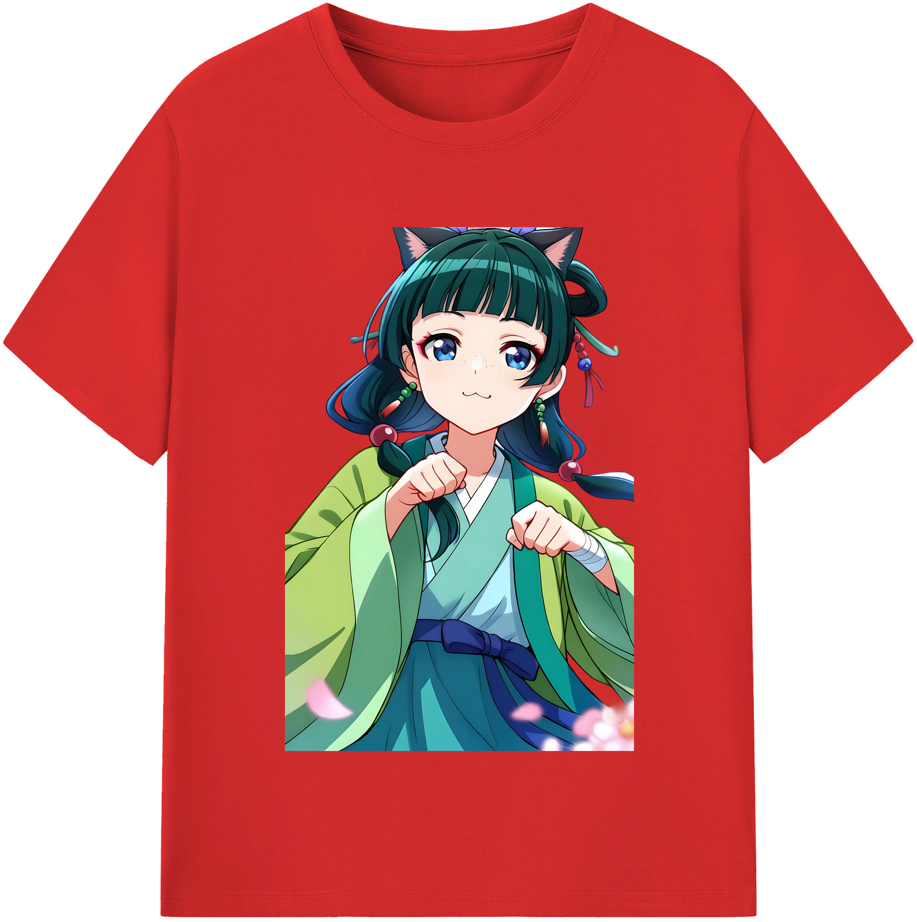 （画像用） 薬屋のひとりごと The Apothecary Diaries レディースカジュアルプリントTシャツ（綿100％）