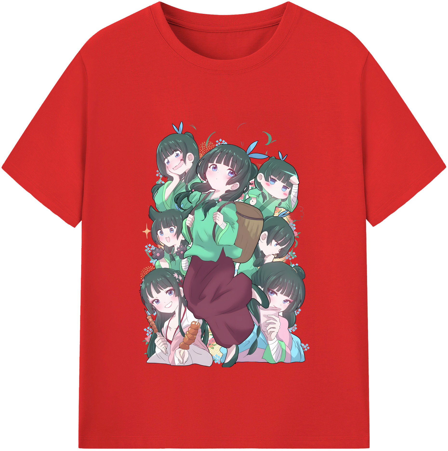 （画像用） 薬屋のひとりごと The Apothecary Diaries レディースカジュアルプリントTシャツ（綿100％）
