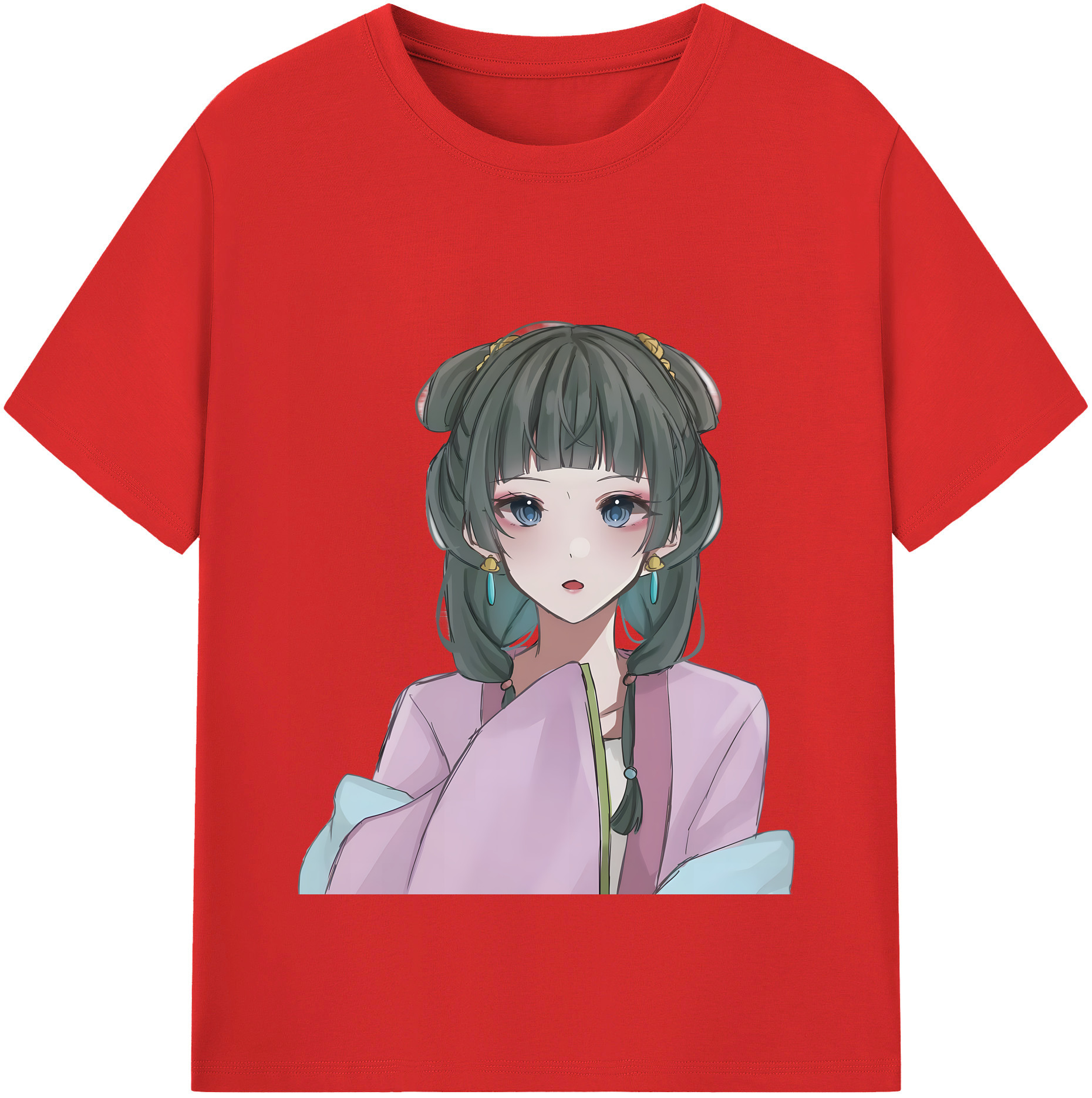 （画像用） 薬屋のひとりごと The Apothecary Diaries レディースカジュアルプリントTシャツ（綿100％）