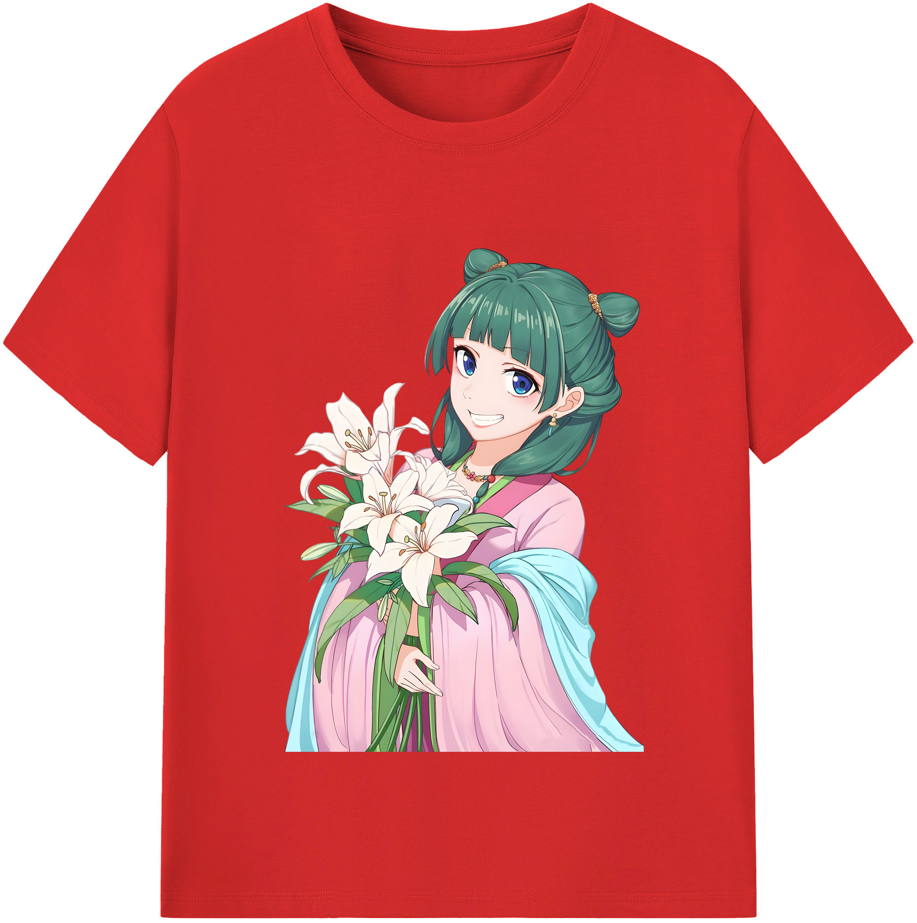 （画像用） 薬屋のひとりごと The Apothecary Diaries レディースカジュアルプリントTシャツ（綿100％）