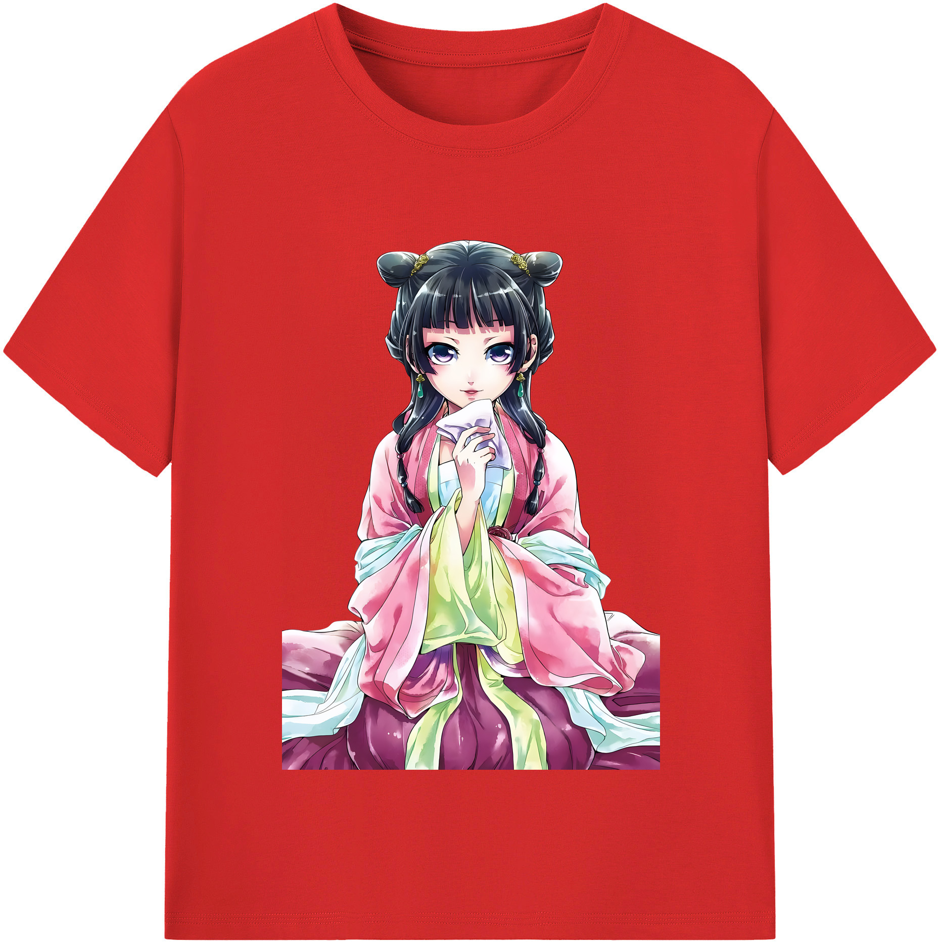 （画像用） 薬屋のひとりごと The Apothecary Diaries レディースカジュアルプリントTシャツ（綿100％）