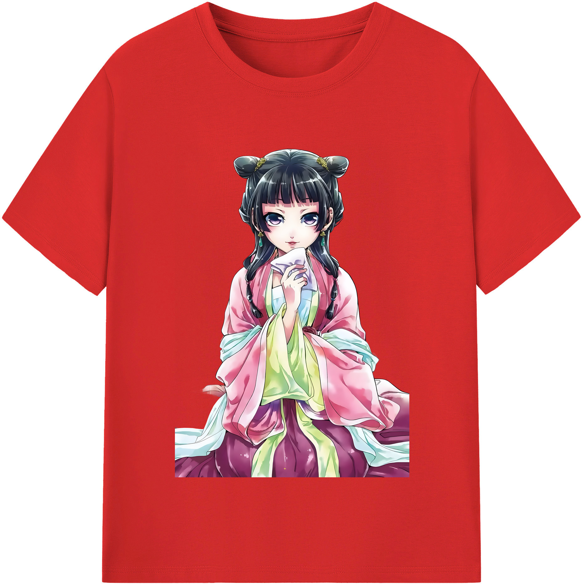 （画像用） 薬屋のひとりごと The Apothecary Diaries レディースカジュアルプリントTシャツ（綿100％）