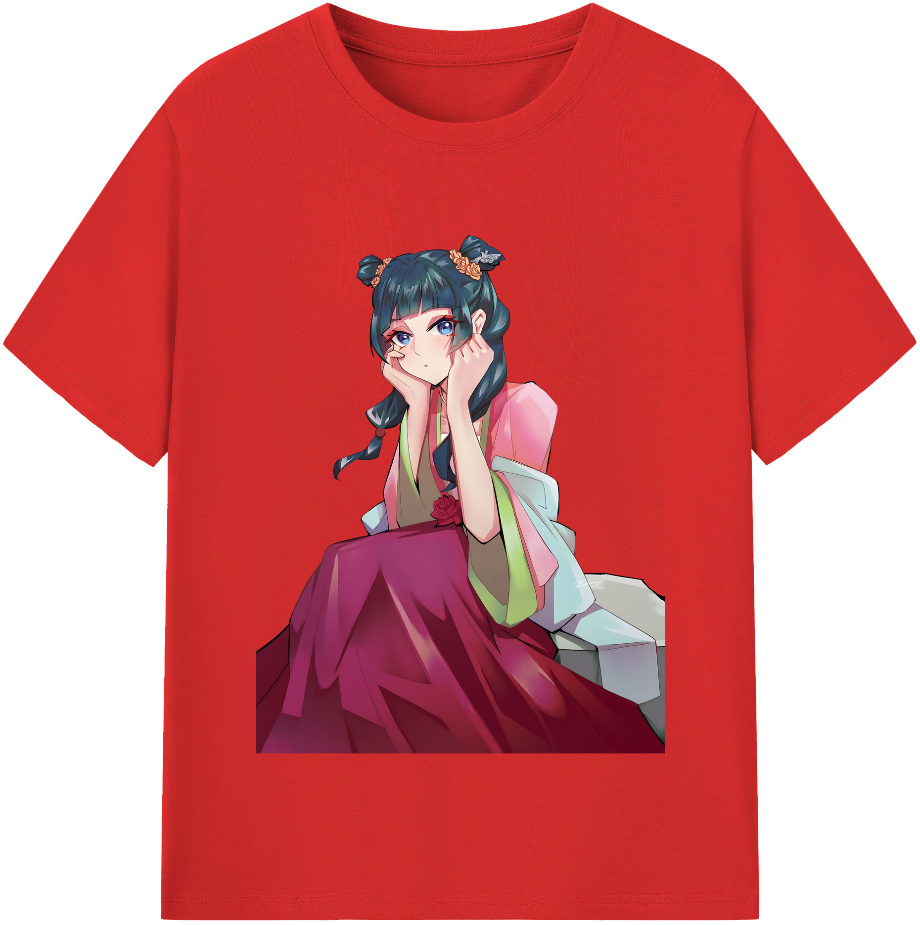 （画像用） 薬屋のひとりごと The Apothecary Diaries レディースカジュアルプリントTシャツ（綿100％）