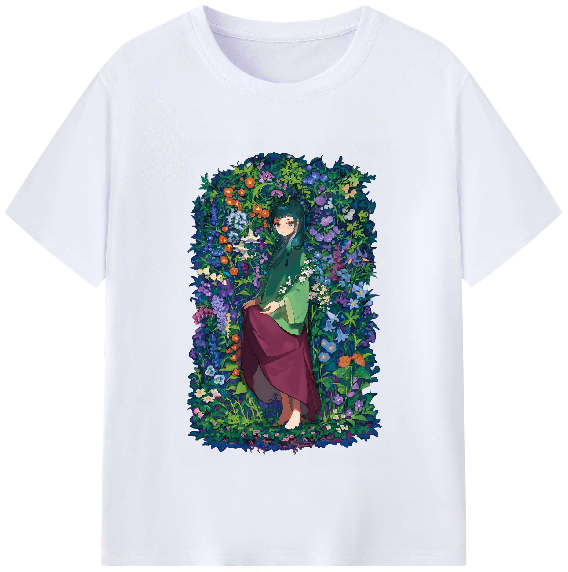 （画像用） 薬屋のひとりごと The Apothecary Diaries レディースカジュアルプリントTシャツ（綿100％）