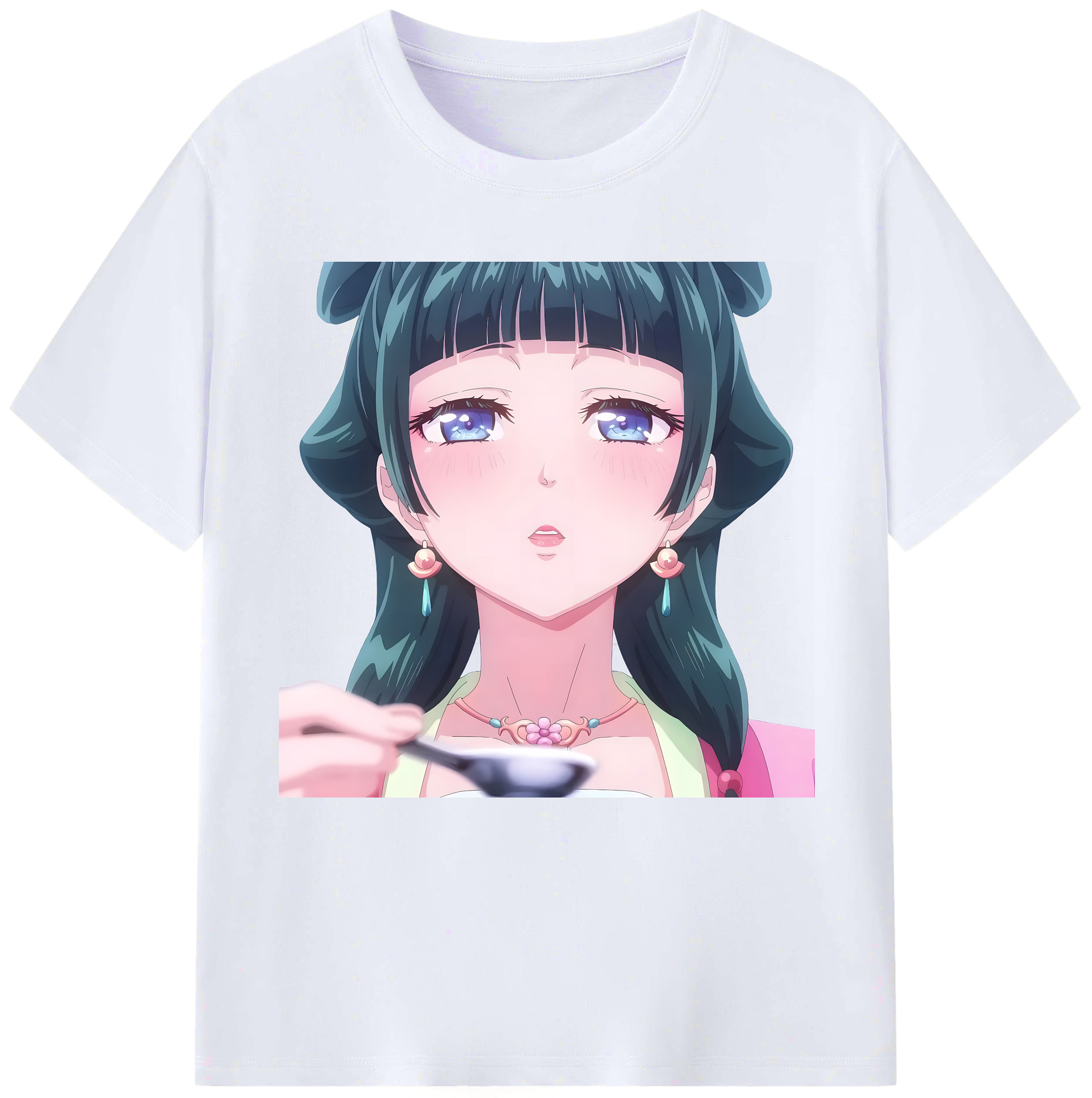 （画像用） 薬屋のひとりごと The Apothecary Diaries レディースカジュアルプリントTシャツ（綿100％）