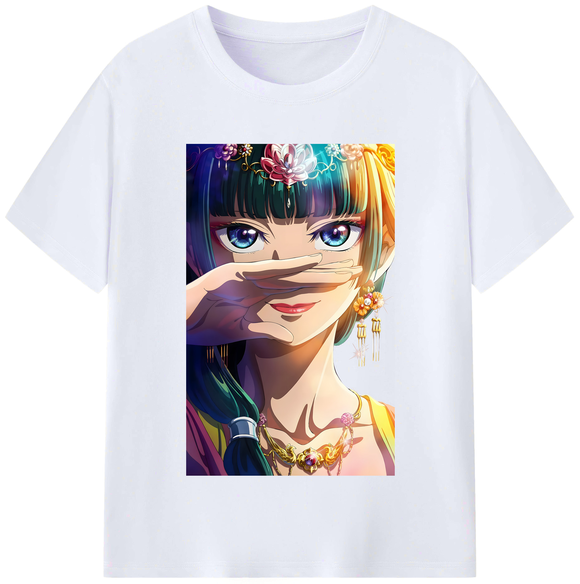 （画像用） 薬屋のひとりごと The Apothecary Diaries レディースカジュアルプリントTシャツ（綿100％）