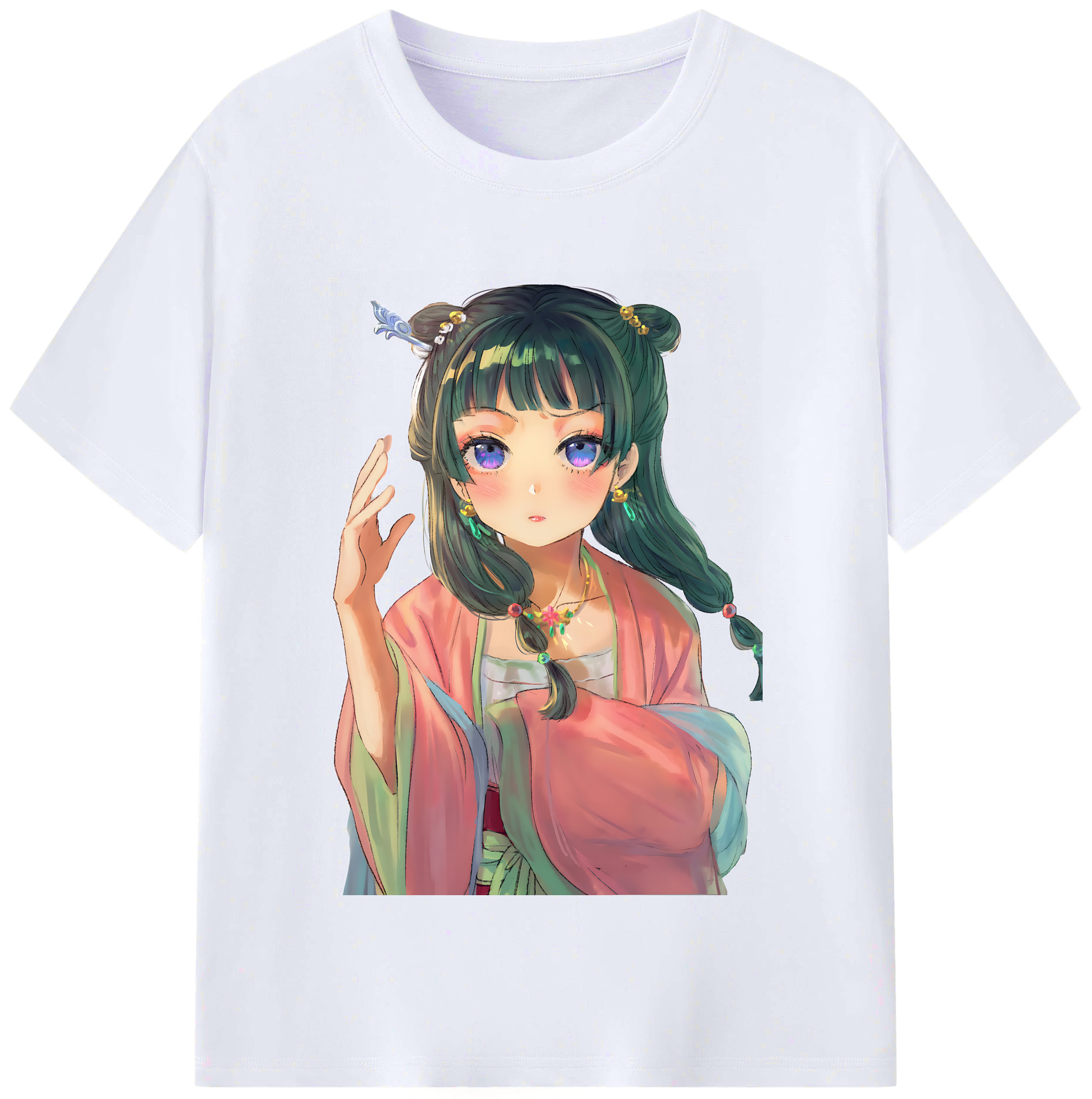 （画像用） 薬屋のひとりごと The Apothecary Diaries レディースカジュアルプリントTシャツ（綿100％）