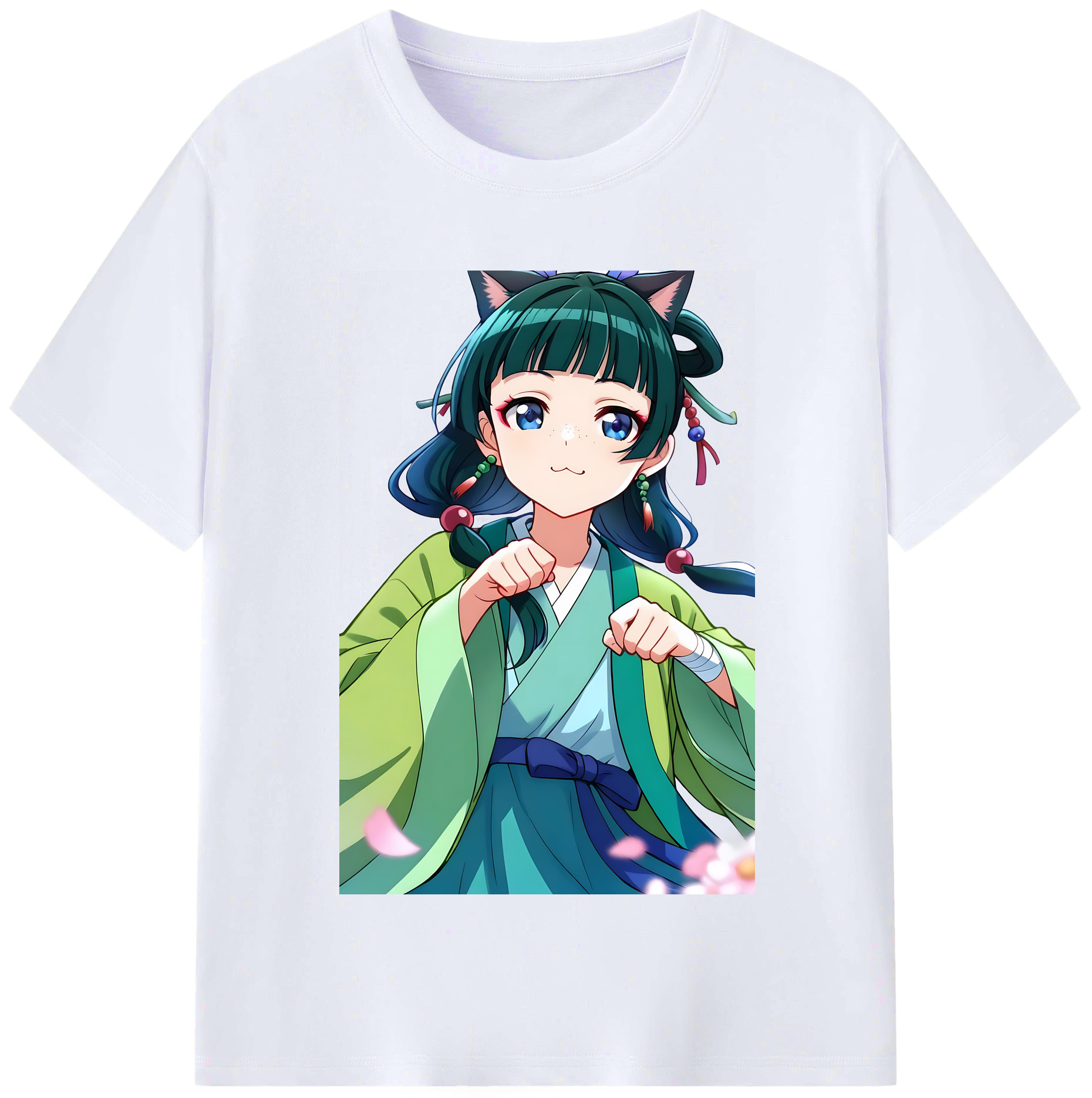 （画像用） 薬屋のひとりごと The Apothecary Diaries レディースカジュアルプリントTシャツ（綿100％）